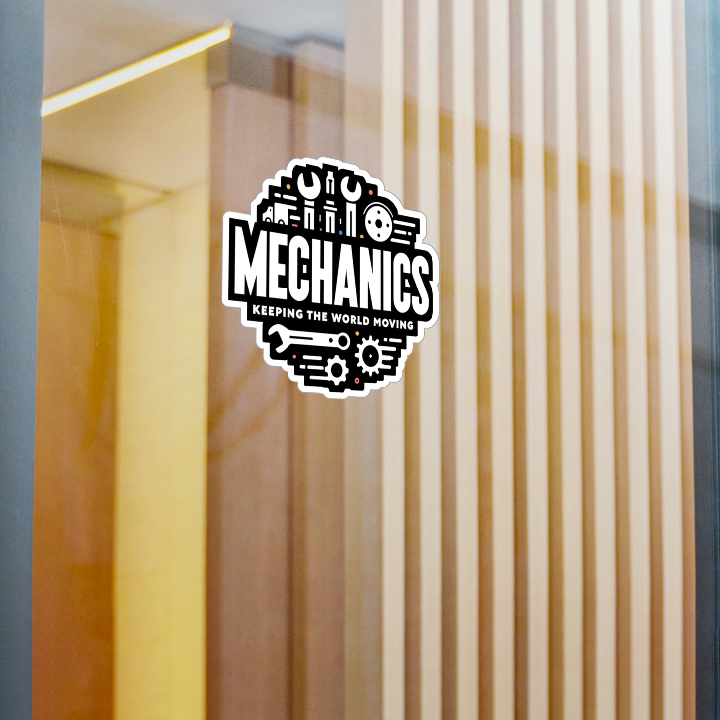 Mechanics Keeping the World Moving - Auto-mechanic Sticker for Laptop Sticker. Water Bottle Sticker, Vinyl Mechanic Decal - Auto-mechanic Gift