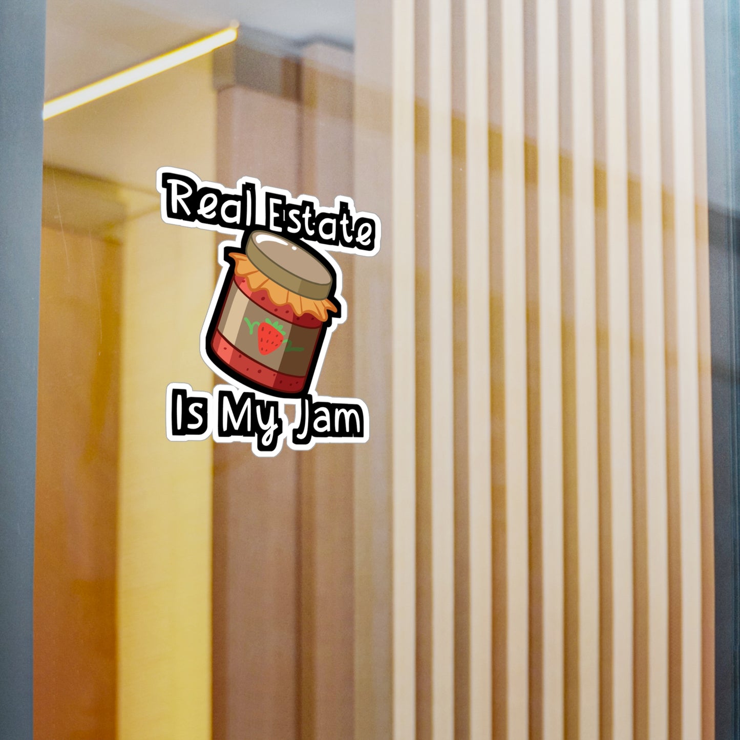 Real Estate Is My Jam - Realtor Sticker for Wall, Laptop, Window, Truck, Car Realtor Gift Vinyl Real estate Decal Sticker