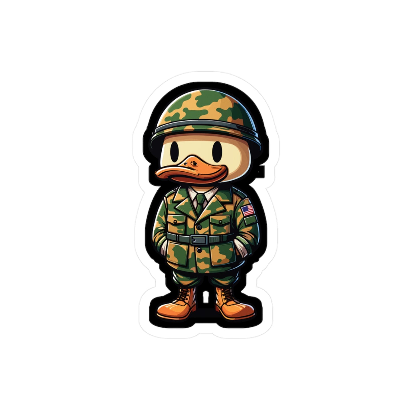 Solider Duck - Duck Sticker for Car Window Laptop Sticker. Water Bottle Sticker, Vinyl Soldier Decal, Military Sticker - Duck Gift