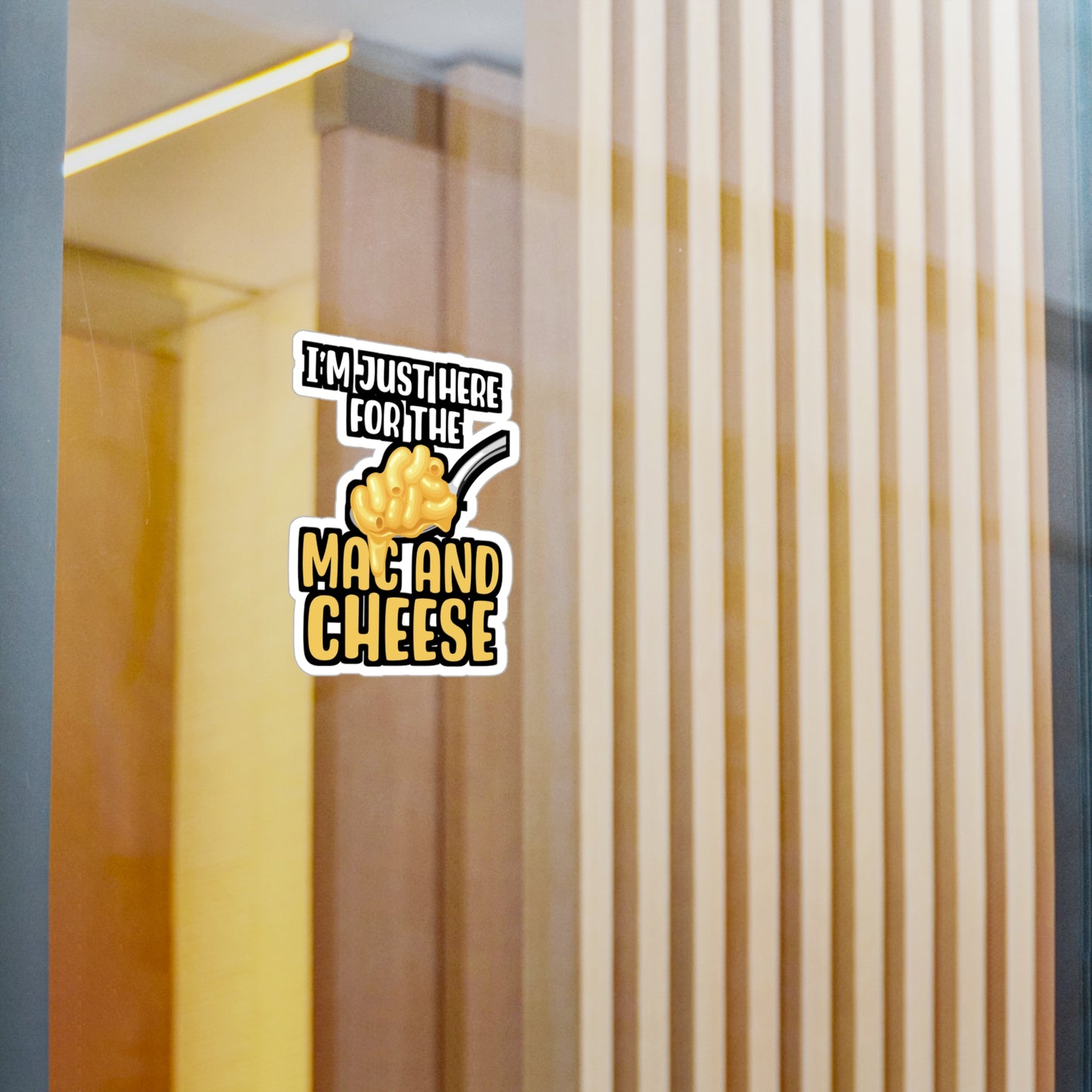 I'm Just Here For The Mac & Cheese - Macaroni Sticker for Laptop Sticker. Water Bottle Sticker, Vinyl Mac Decal - Macaroni Gift