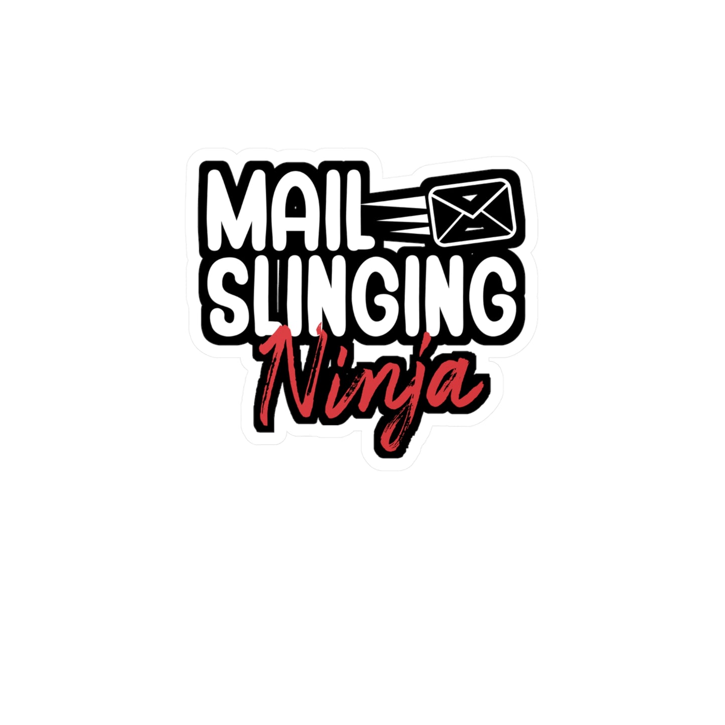 Mail slinging ninja - Postal worker Sticker for Wall, Laptop, Window, Truck, Car Postal worker Gift Vinyl Funny postal worker Decal Sticker