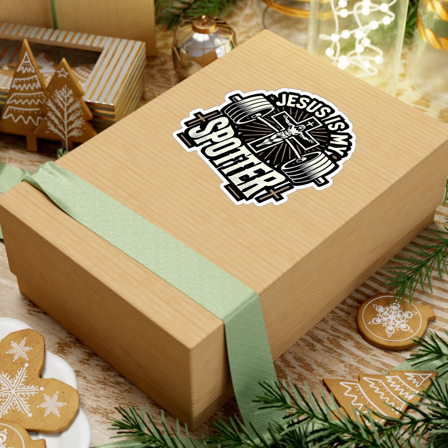 Jesus Is My Spotter - Jesus Sticker for Car Window Laptop Sticker. Water Bottle Sticker, Vinyl Spotter Decal, Faith Sticker - Jesus Gift