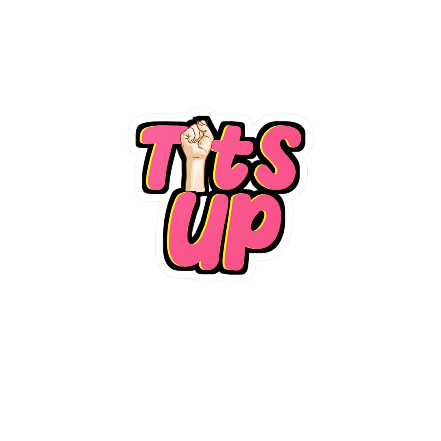 Tits Up Feminism - Patriarchy Sticker for Laptop Sticker. Water Bottle Sticker, Vinyl Feminist Decal - Patriarchy Gift