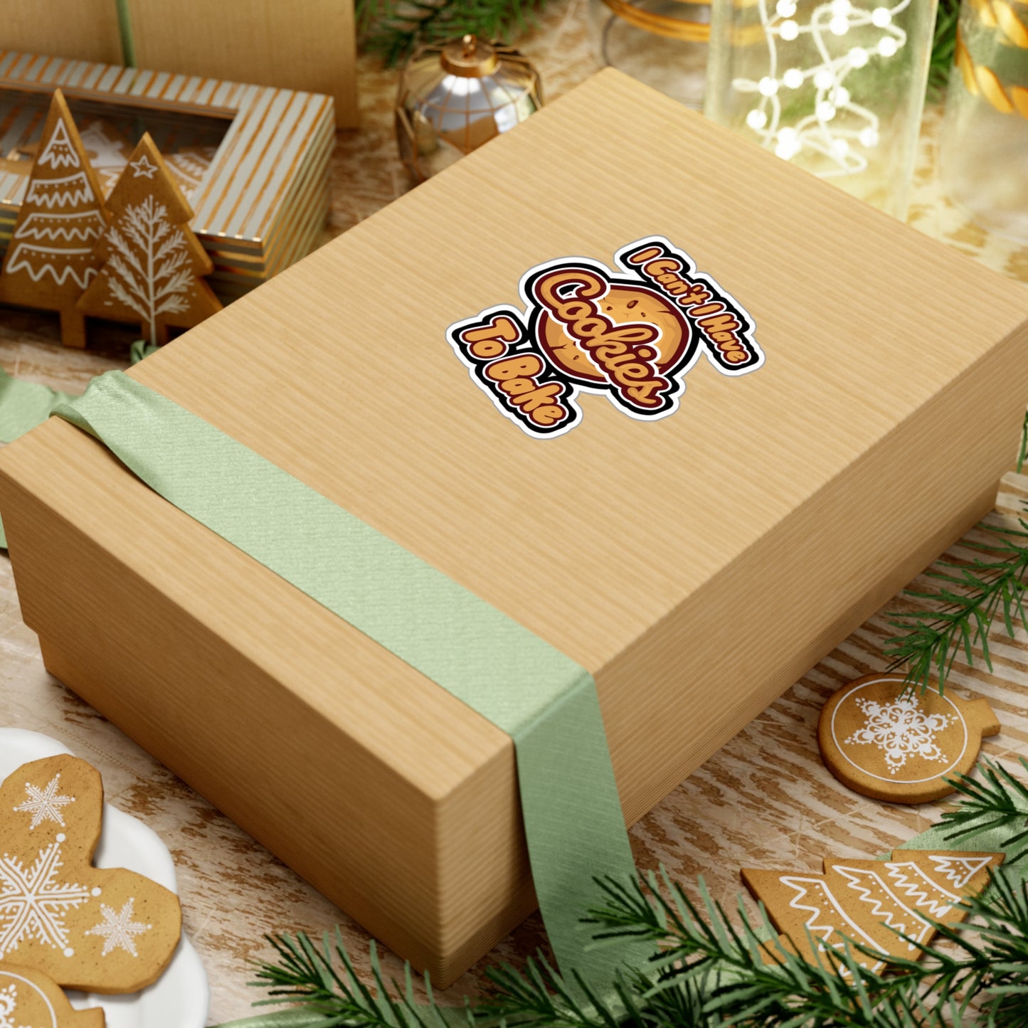 I Cant I Have Cookies To Bake - Cupcake Sticker for Wall, Laptop, Window, Truck, Car Cupcake Gift Vinyl Cake Decal Sticker