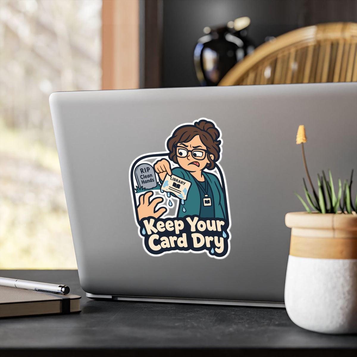 Librarian Sticker – Keep Your Card Dry, Fabulous Unicorn Decals with Magical Charm for Laptop or Water Bottle