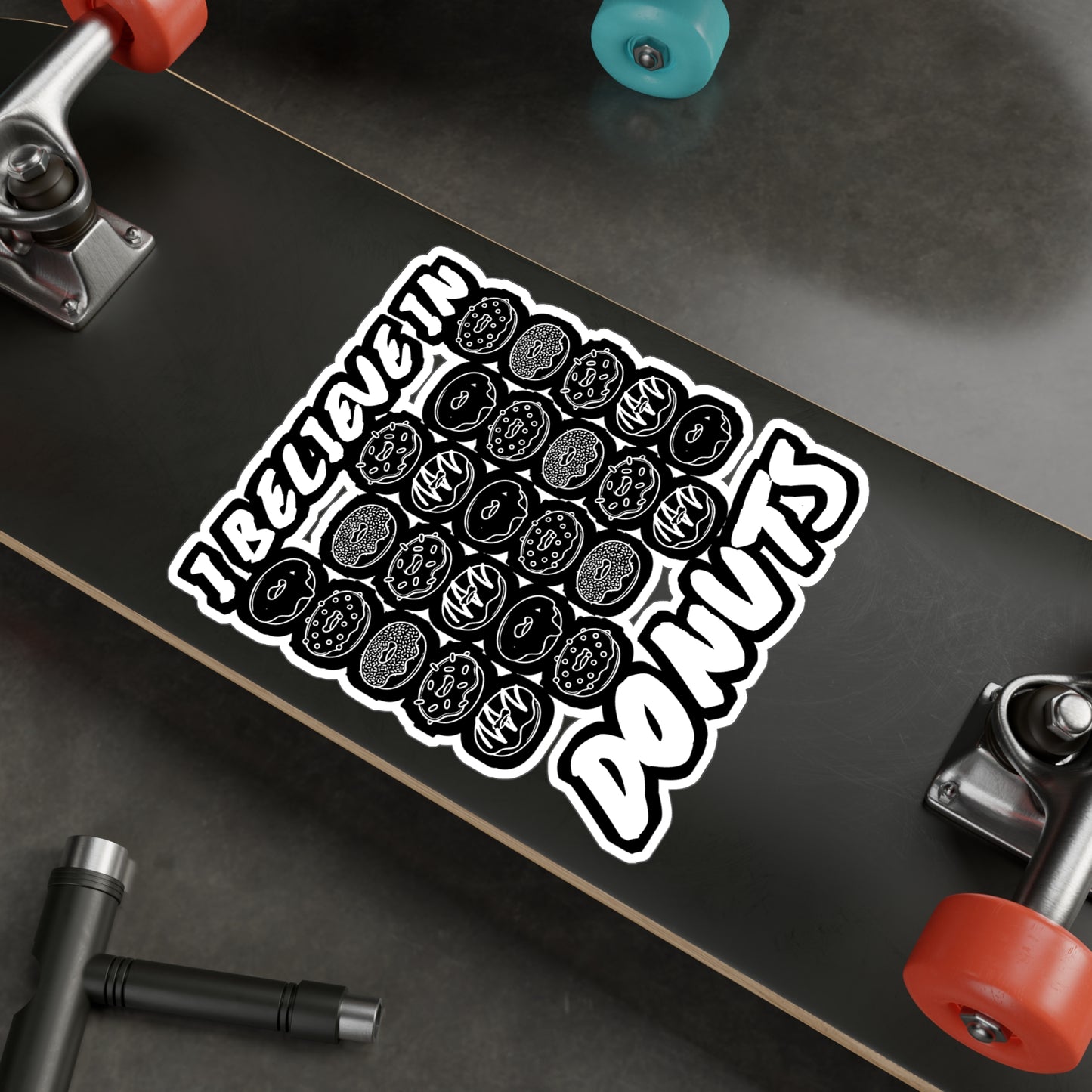 I Believe in Donuts - Donut Sticker for Car Window Laptop Sticker. Water Bottle Sticker, Vinyl Food Decal, Donuts Sticker - Donut Gift