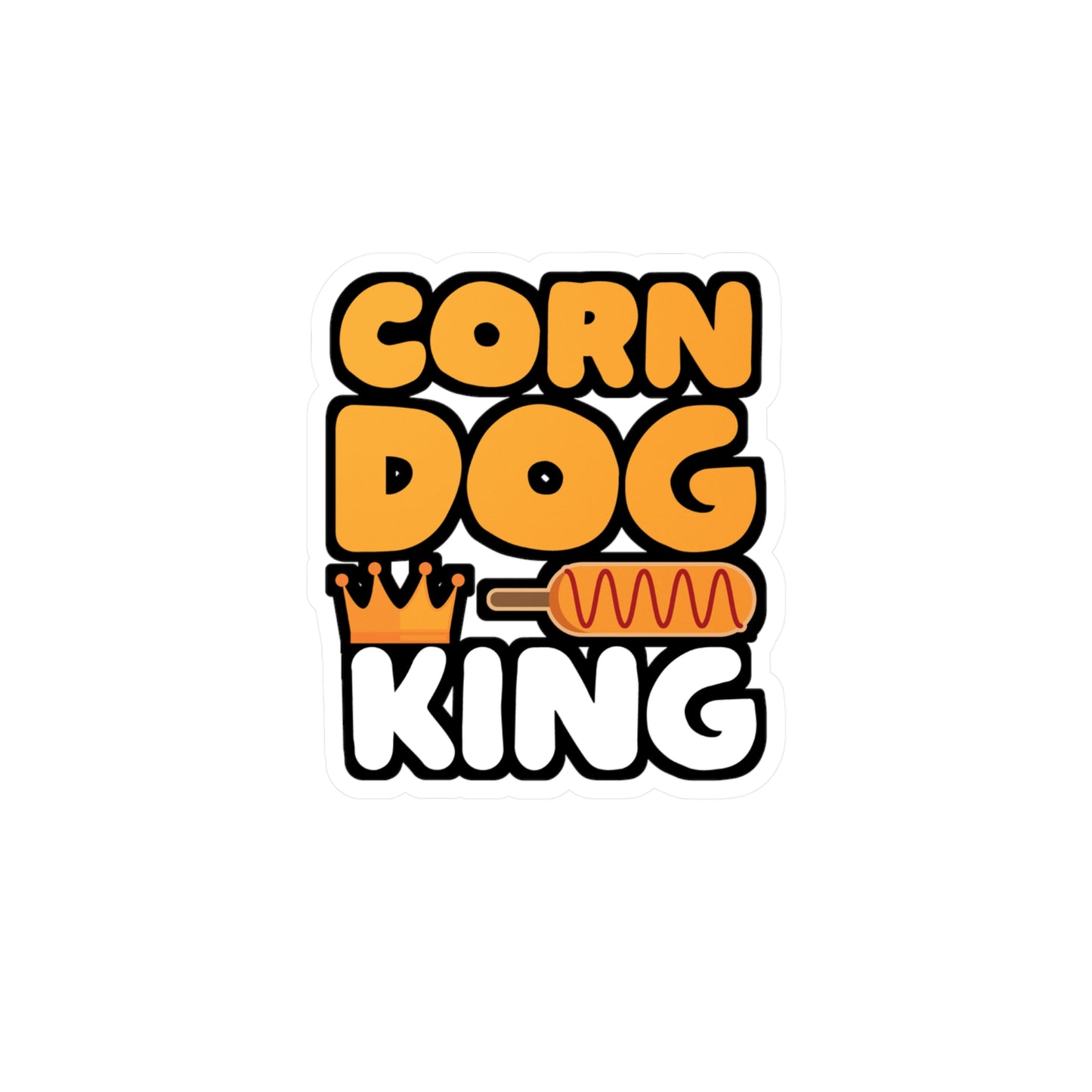 Corn dog king - Corn Sticker for Car Window Laptop Sticker. Water Bottle Sticker, Vinyl Corn dog Decal, Dog Sticker - Corn Gift
