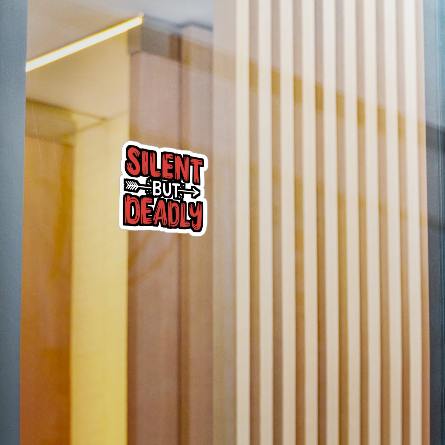 Silent But Deadly - Archery Sticker for Laptop Sticker. Water Bottle Sticker, Vinyl Prehistoric Decal - Archery Gift