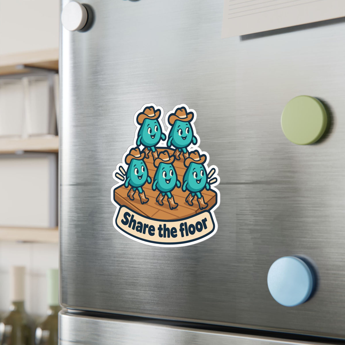 Line Dance Sticker - Share the Floor, Western Decals for Country-Life Dancers, Laptop and Water Bottle