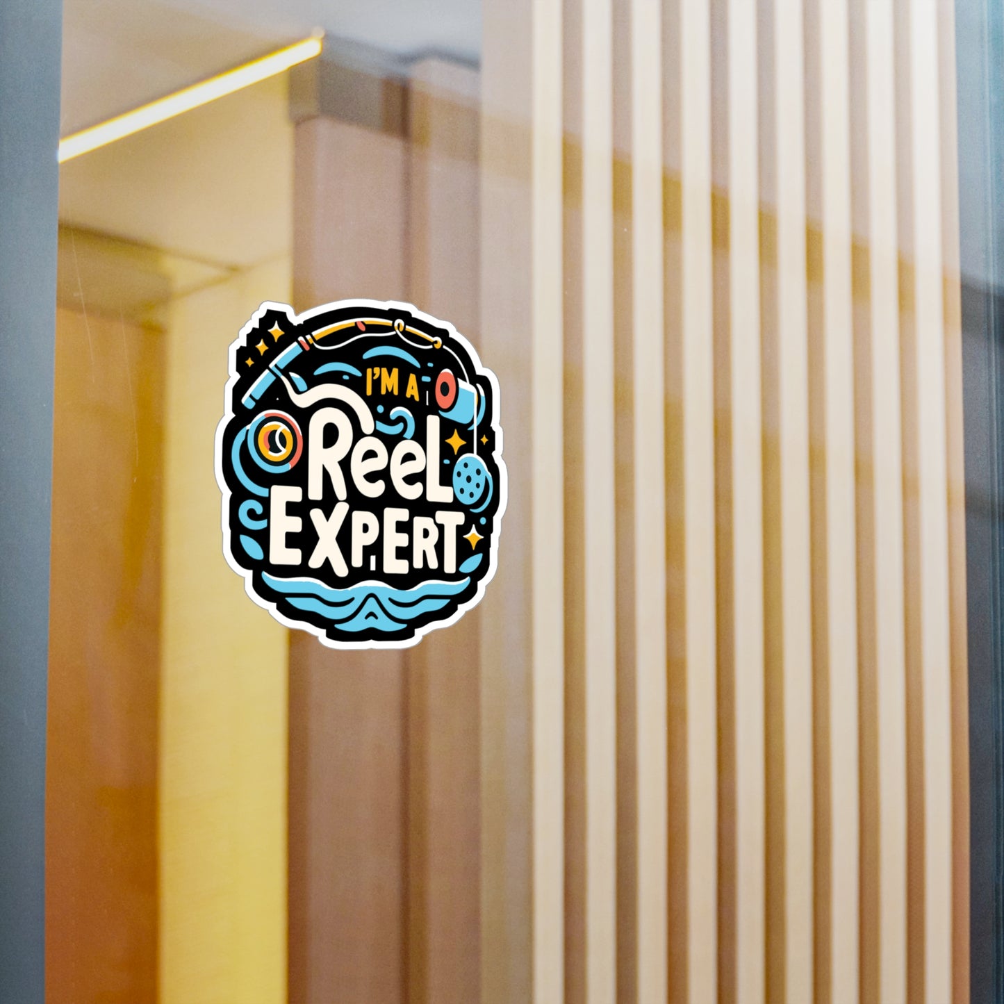 I'm a reel expert - Fishing Sticker for Car Window Laptop Sticker. Water Bottle Sticker, Vinyl Angling Decal, Lake Sticker - Fishing Gift