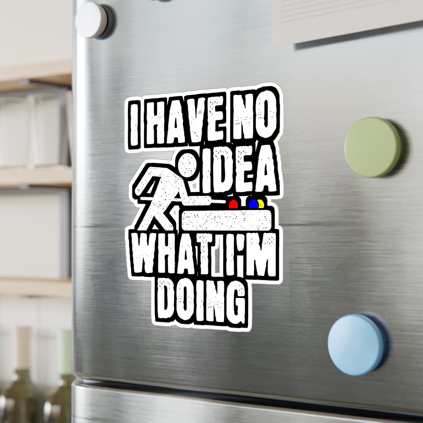 I Have No Idea What I'm Doing - Billiards Sticker for Laptop Sticker. Water Bottle Sticker, Vinyl Pool Decal - Billiards Gift