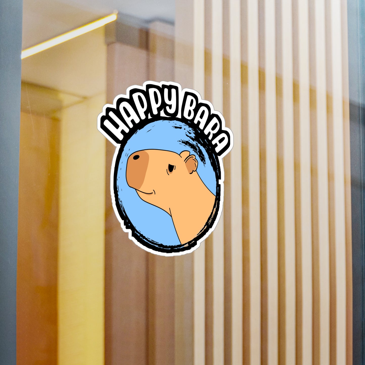 Happy Bara | Capybara Sticker | Capy Decals | Rodent Laptop Sticker | Capybara Gift | Capy Gift