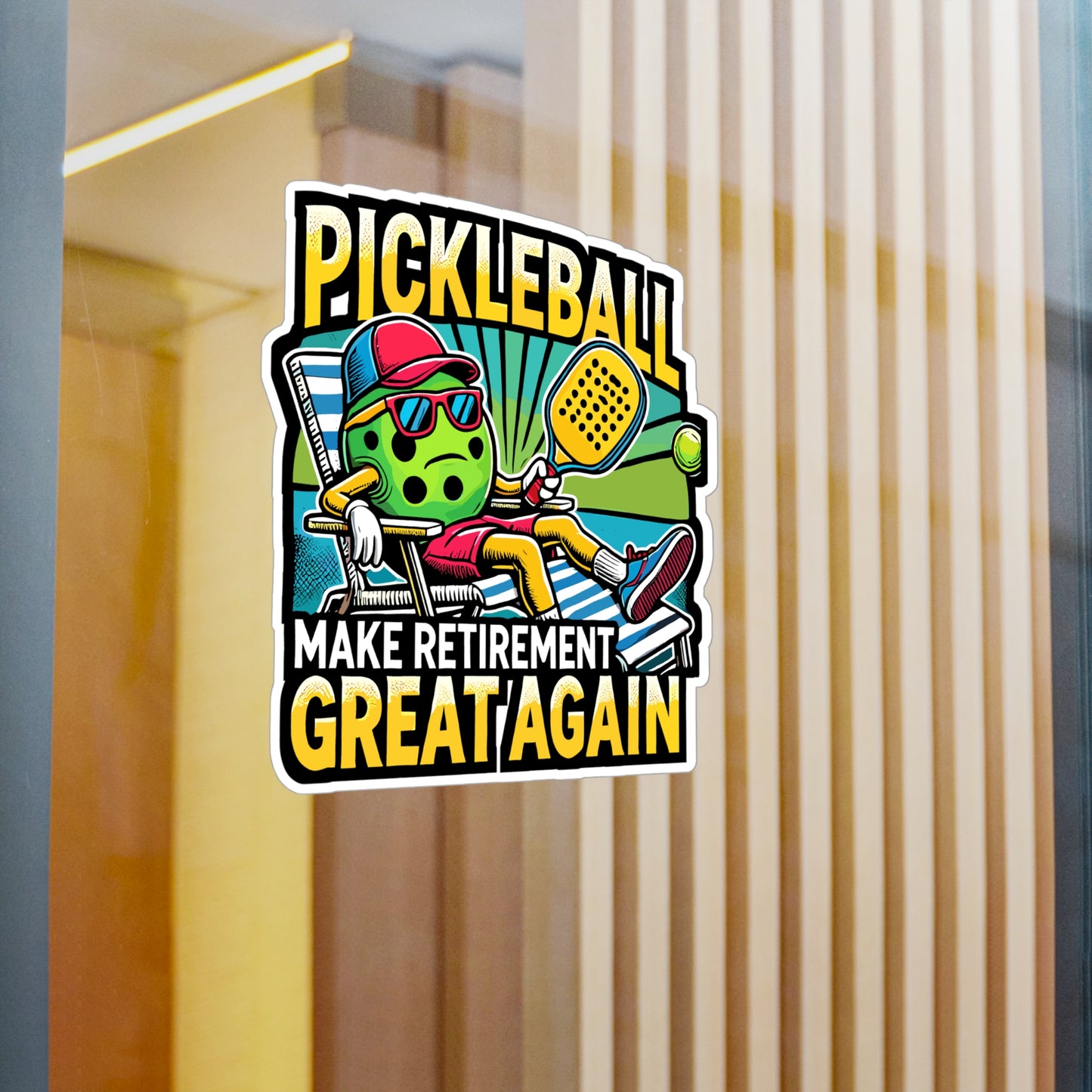 Pickleball Make Retirement Great Again - Pickleball Sticker for Laptop Sticker. Water Bottle Sticker, Vinyl Dink Decal - Pickleball Gift