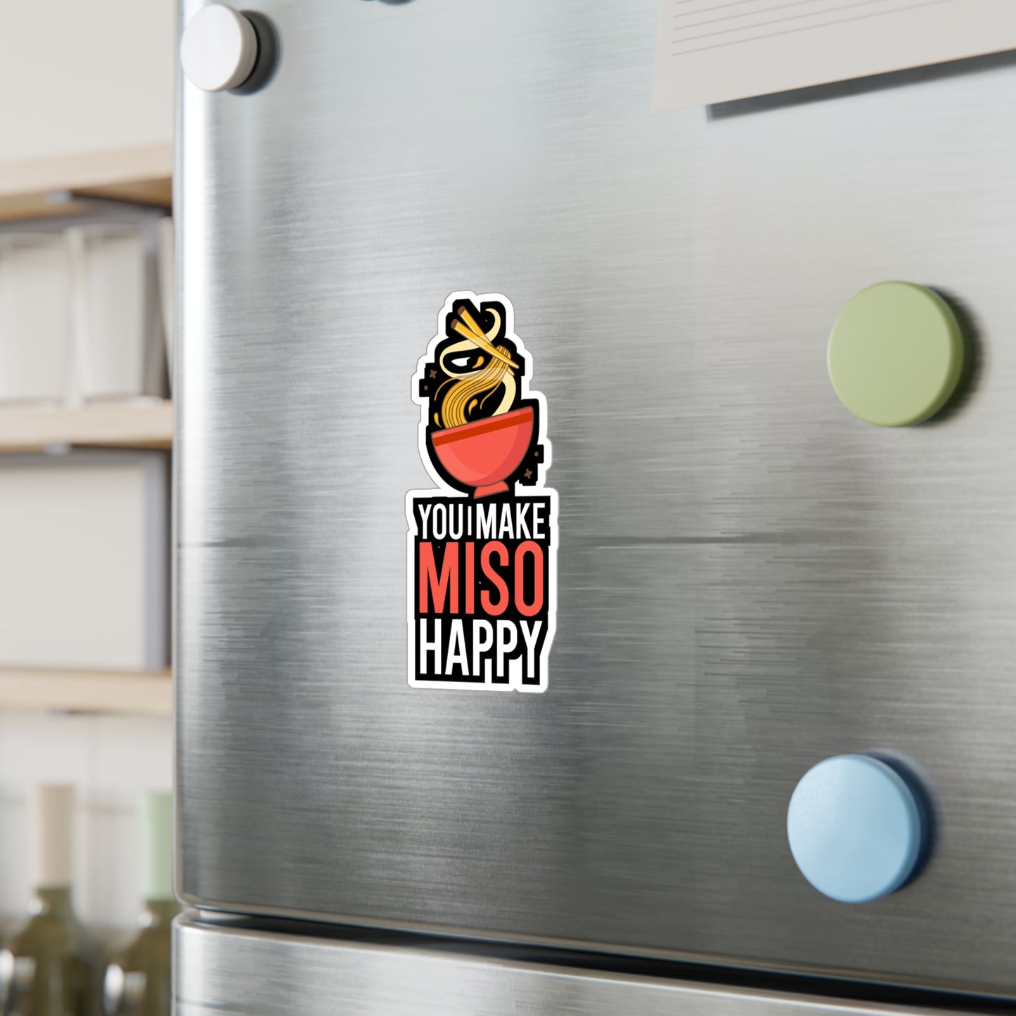 You Make Miso Happy - Japanese Sticker for Wall, Laptop, Window, Truck, Car Japanese Gift Vinyl Food Decal Sticker