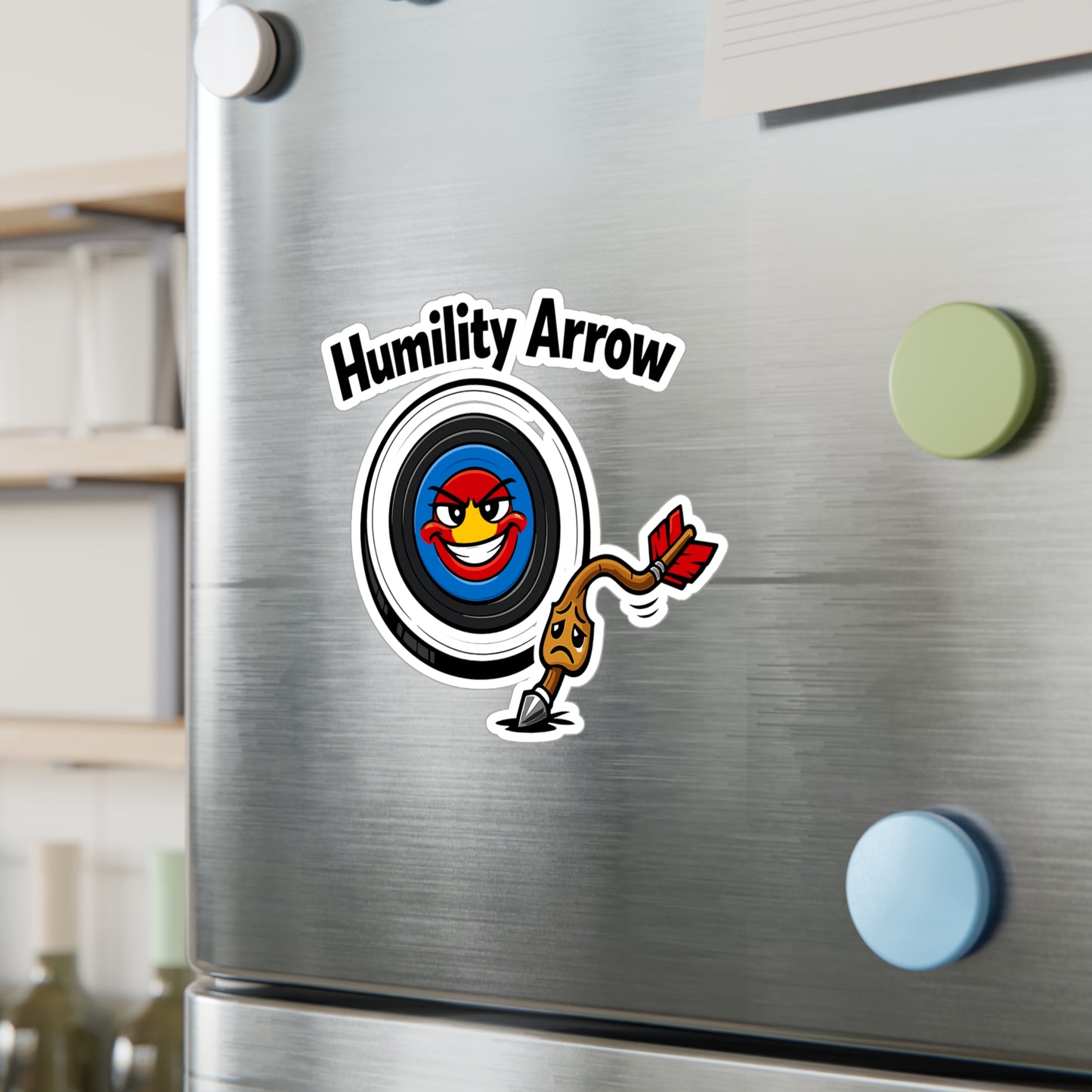 Archery Sticker Humility Arrow Design – Waterproof Vinyl decals for Laptop & Water Bottle, Archer Hunting Shoot Graphic