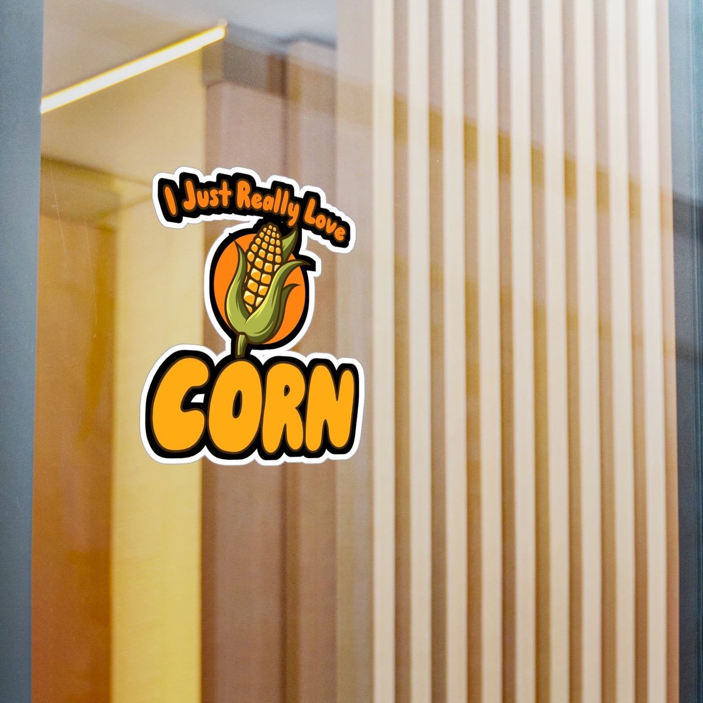 I Just Really Love Corn - Farmer Sticker for Wall, Laptop, Window, Truck, Car Farmer Gift Vinyl Farm Decal Sticker