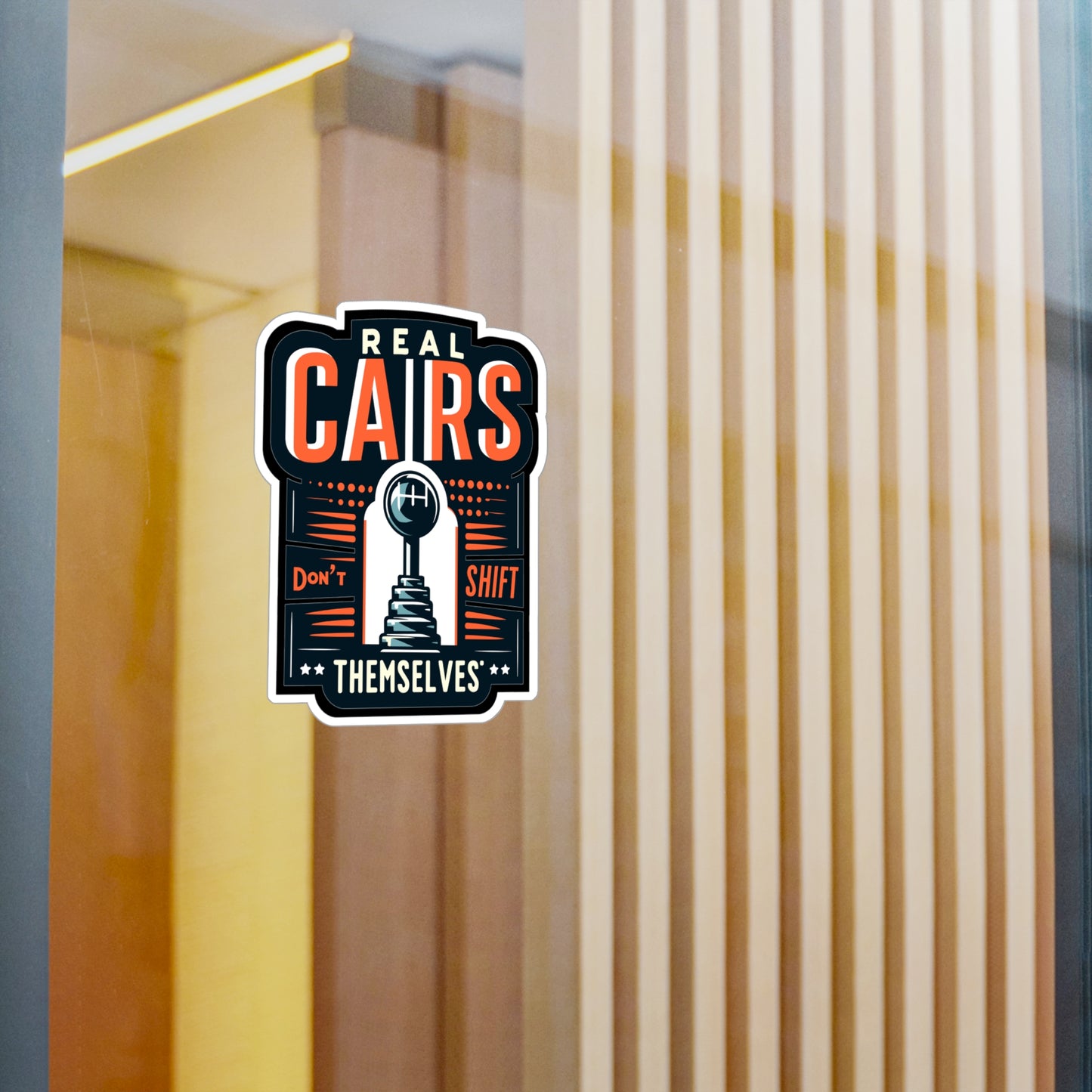 Real Cars Don't Shift Themselve - Auto-mechanic Sticker for Car Laptop Sticker. Water Bottle Sticker, Vinyl Mechanic Decal - Auto-mechanic Gift