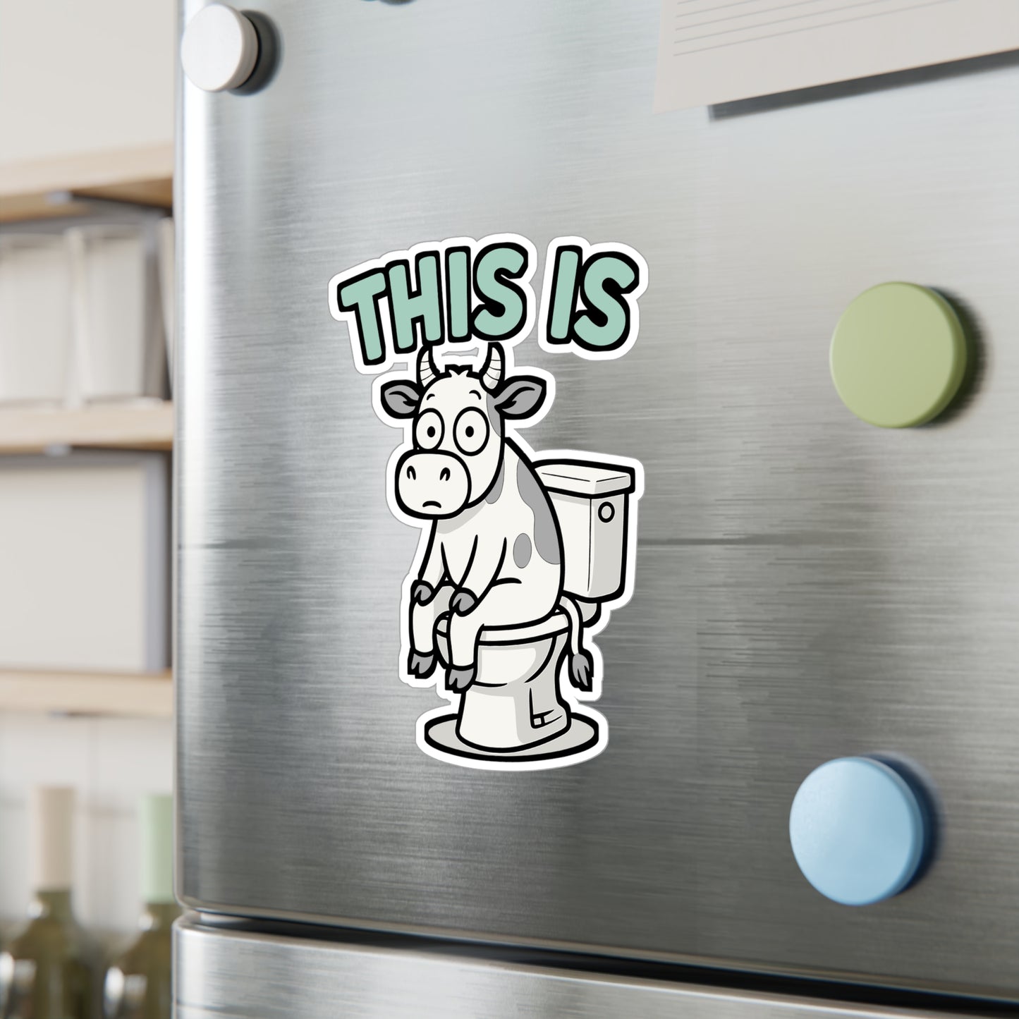 This Is - Toilet Sticker for Bathroom, Restroom, Funny Decor for Home or Office, Unique Gift Idea for Friends and Coworkers