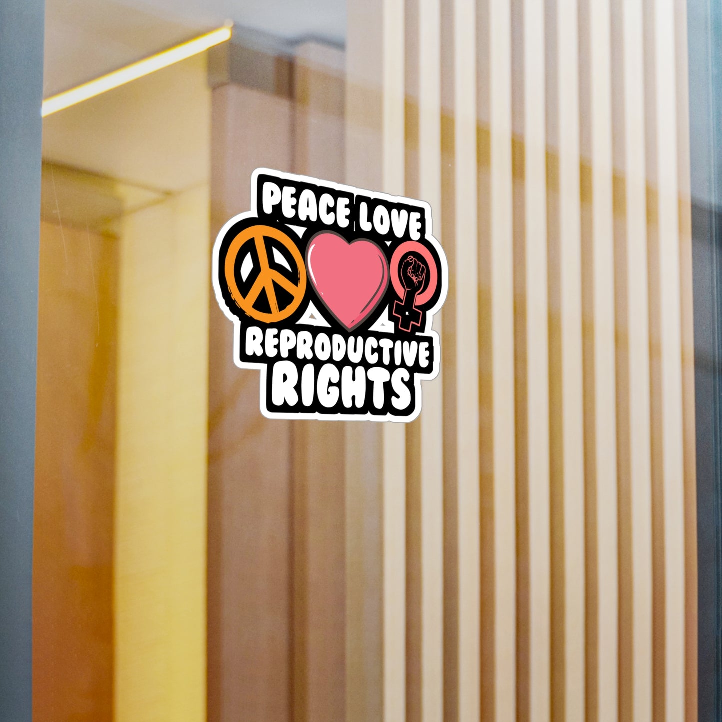 Peace Love Reproductive Rights | Patriarchy Sticker | Fundamental Decals | Rights Laptop Sticker | Patriarchy Gift | Fundamental Gift