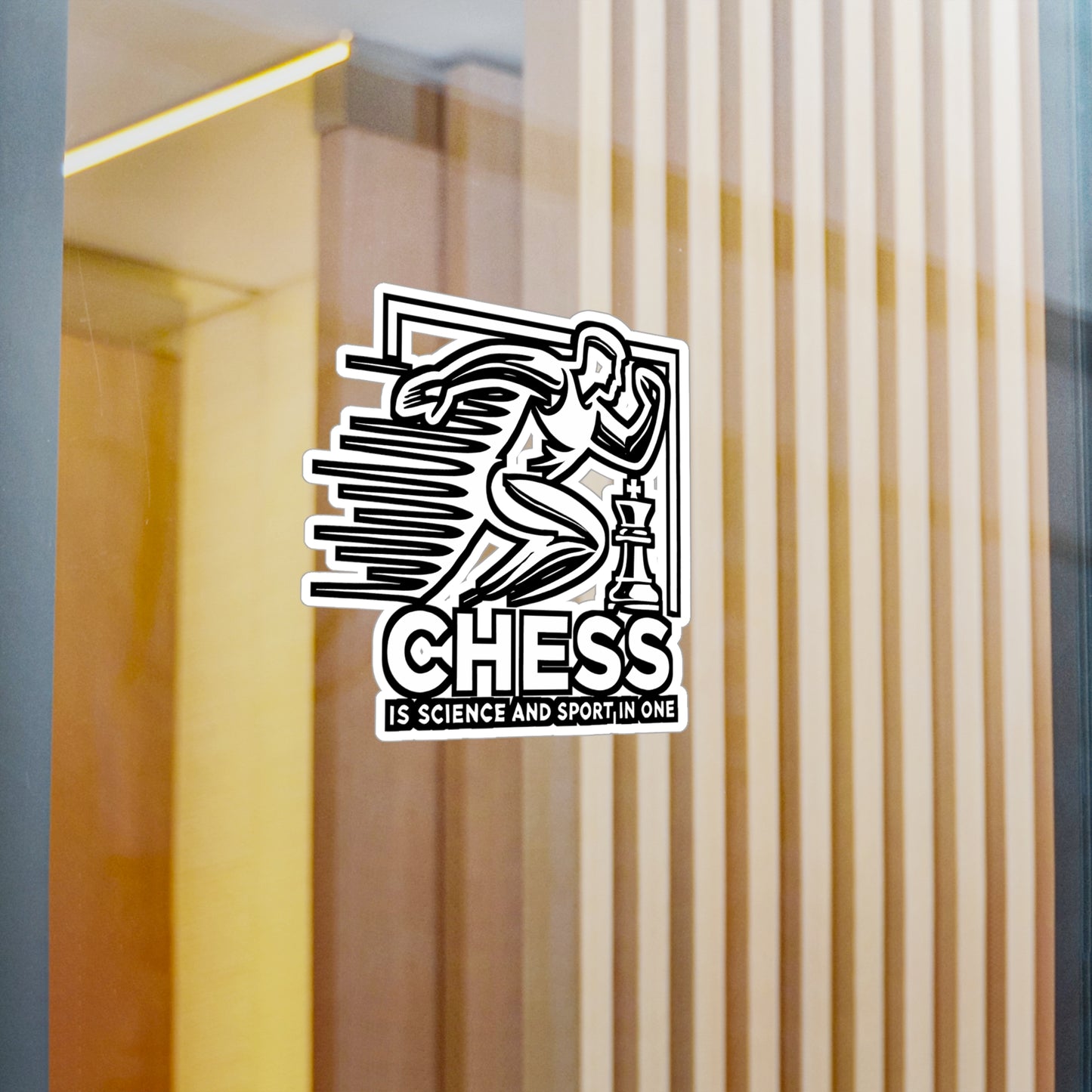 Chess Is Science and Sport in One – Vinyl Sticker for Laptop or Water Bottle | STEM Chess Gift for Players, Students & Science Fans