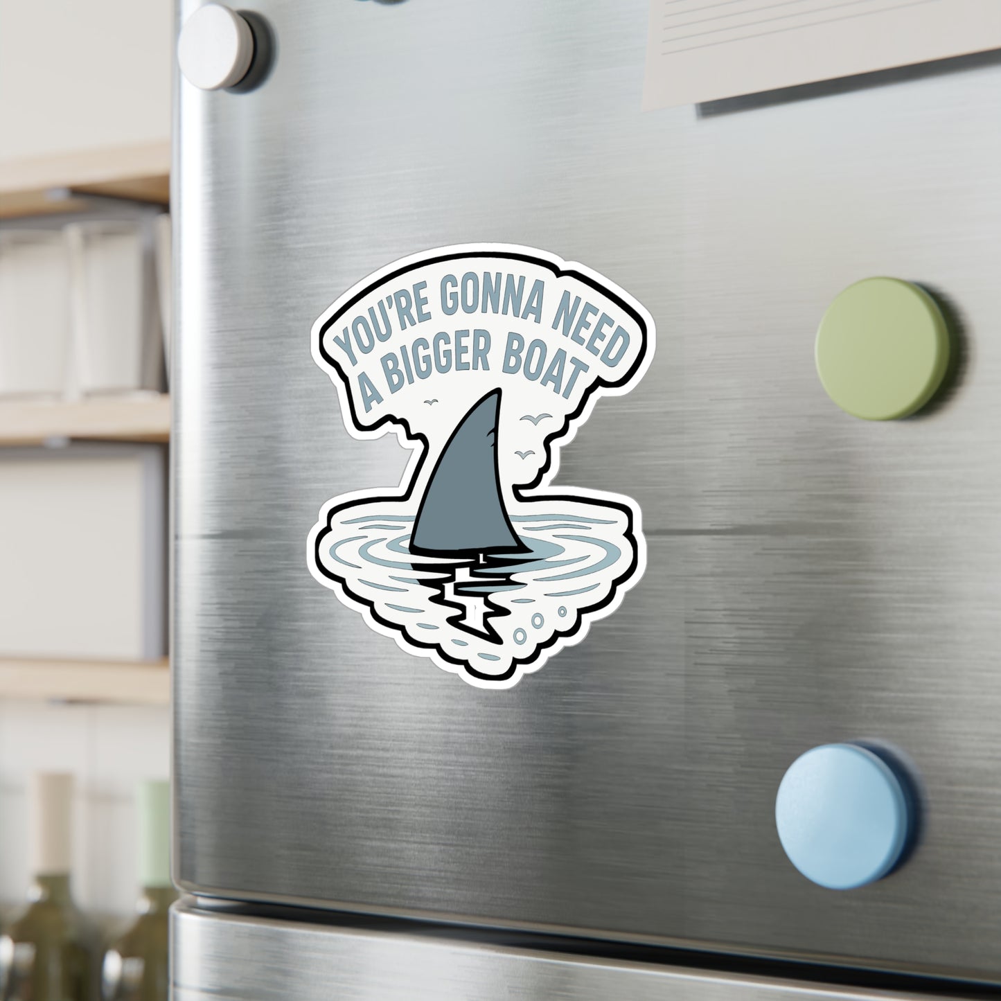 Shark Sticker – You're Gonna Need A Bigger Boat Decals, Ocean Fin Danger Design, Waterproof Vinyl for Laptop, Water Bottle