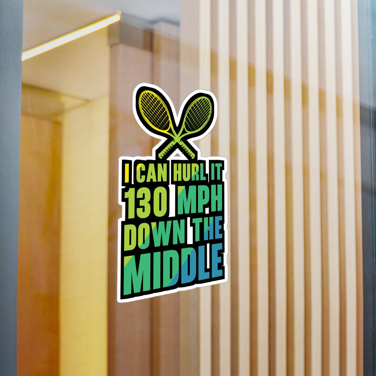 I Can Hurl It 130 mbh - Padel Sticker for Laptop Sticker. Water Bottle Sticker, Vinyl Padel court Decal - Padel Gift