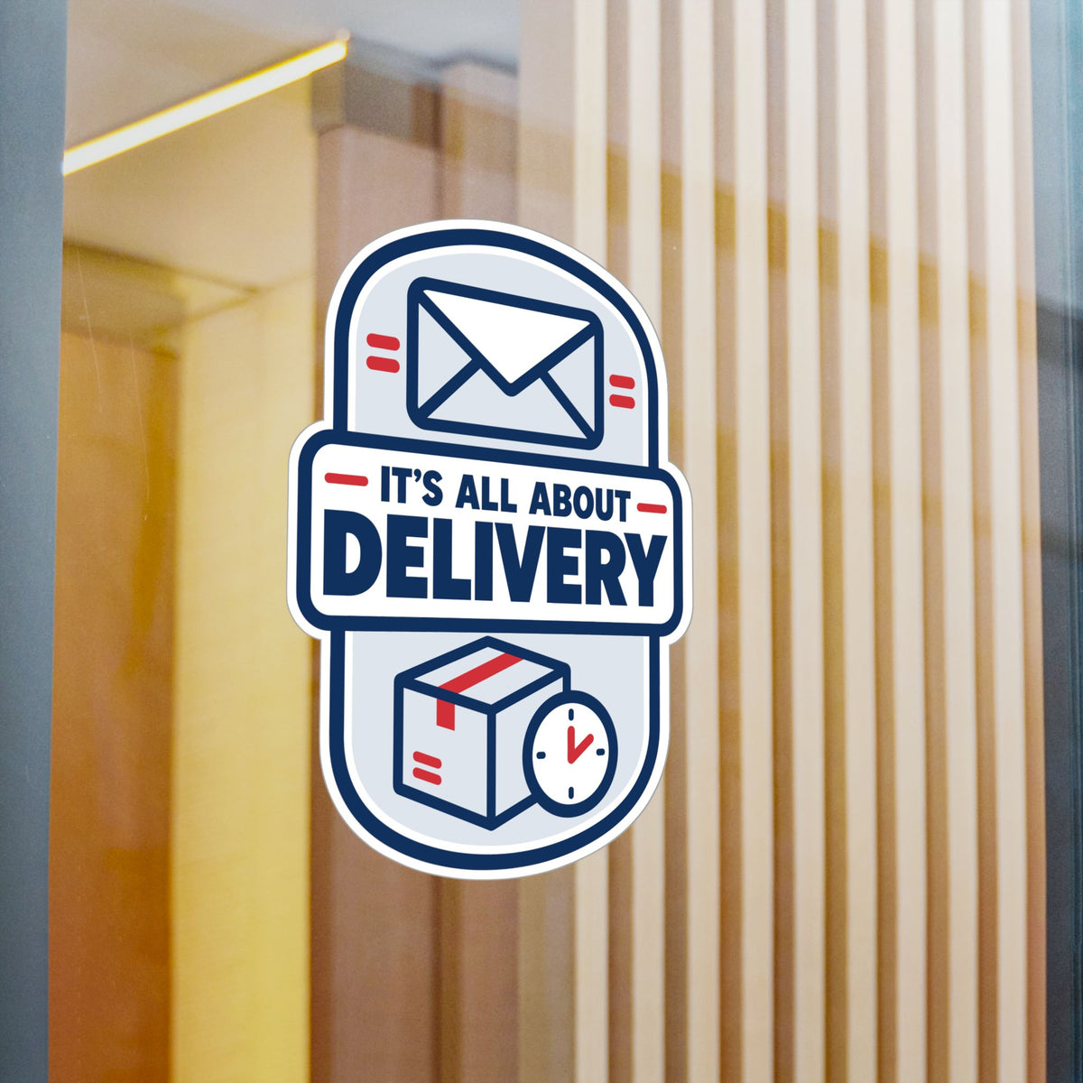 Postal Worker Sticker, It's All About Delivery Decals for Mailbox, Laptop, Waterproof Vinyl Rural Carrier Gift