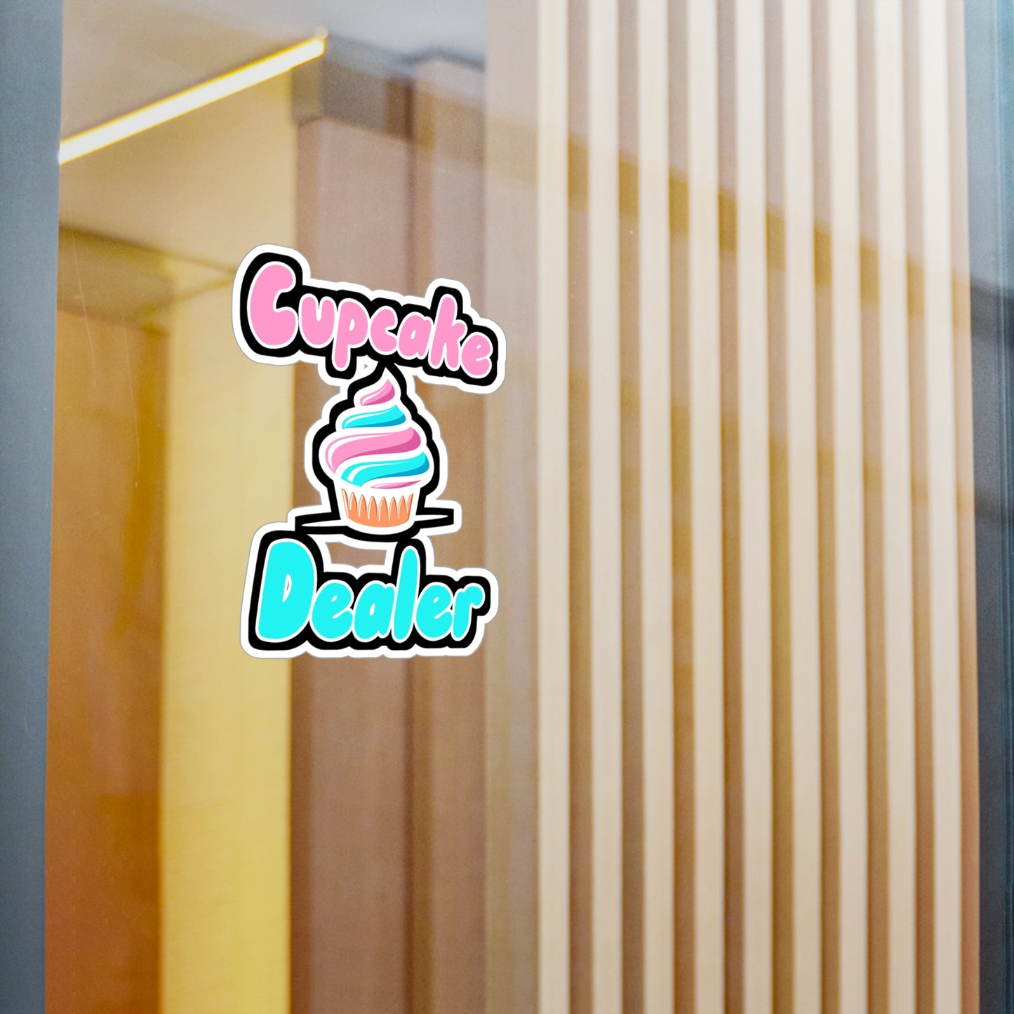 Cupcake Dealer - Cupcake Sticker for Wall, Laptop, Window, Truck, Car Cupcake Gift Vinyl Cake Decal Sticker
