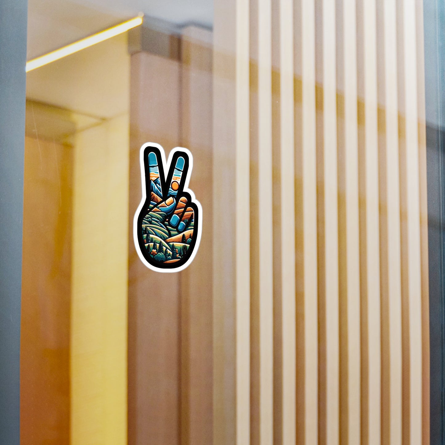 Peace Outdoor Forest Camping - Camping Sticker for Laptop Sticker. Water Bottle Sticker, Vinyl Adventure Decal - Camping Gift