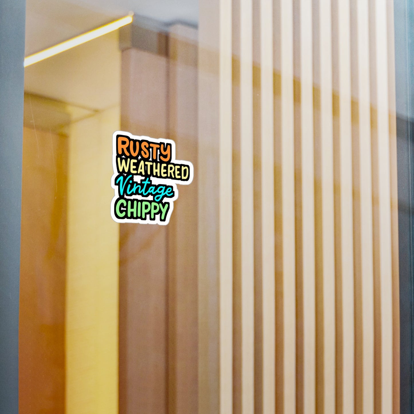 Rusty Weathered Vintage Chippy - Antiquing Sticker for Laptop Sticker. Water Bottle Sticker, Vinyl Antiques Decal - Antiquing Gift