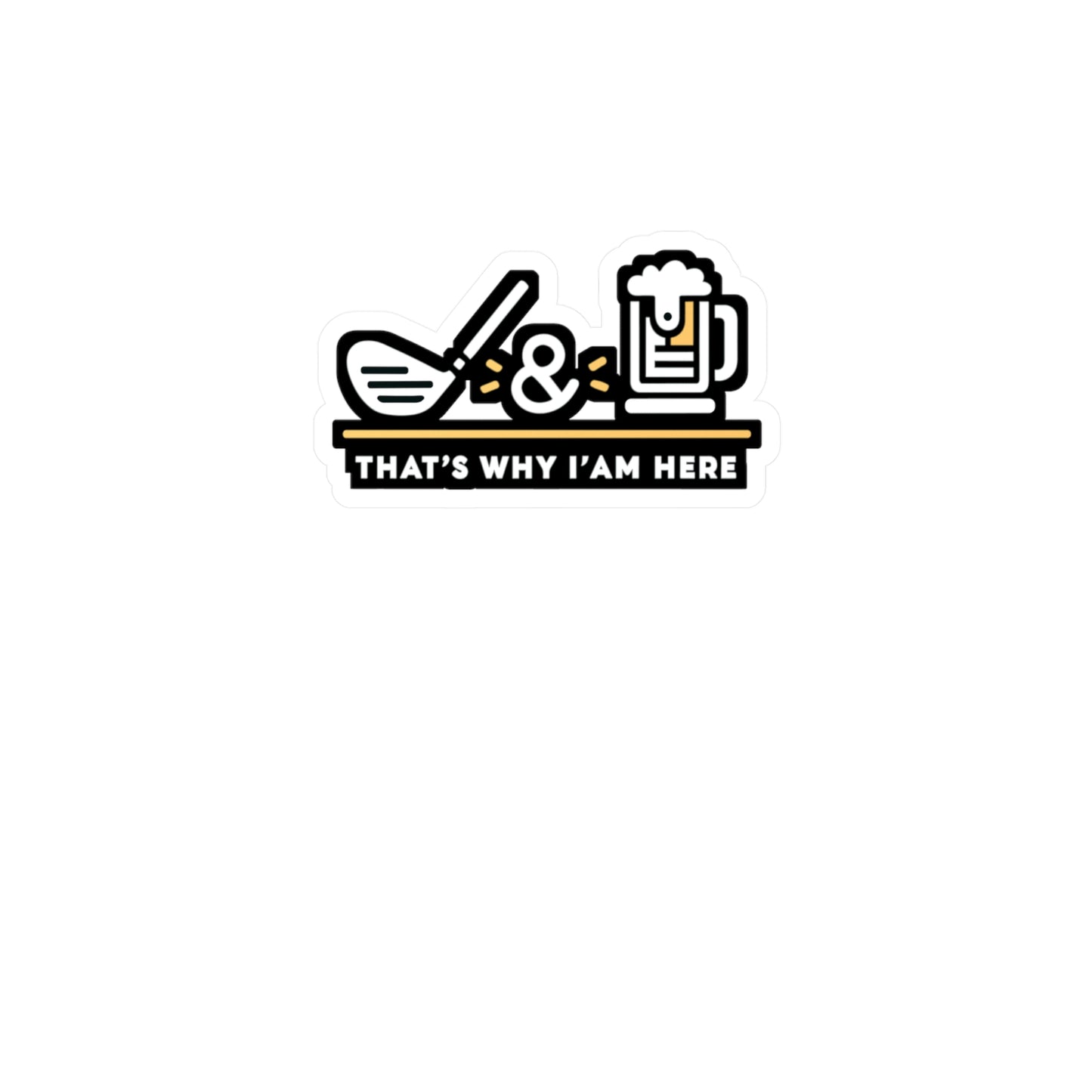 Golf and Beer That's Why I'm Here - Golf Sticker for Car Laptop Sticker. Water Bottle Sticker, Vinyl Golfer Decal - Golf Gift