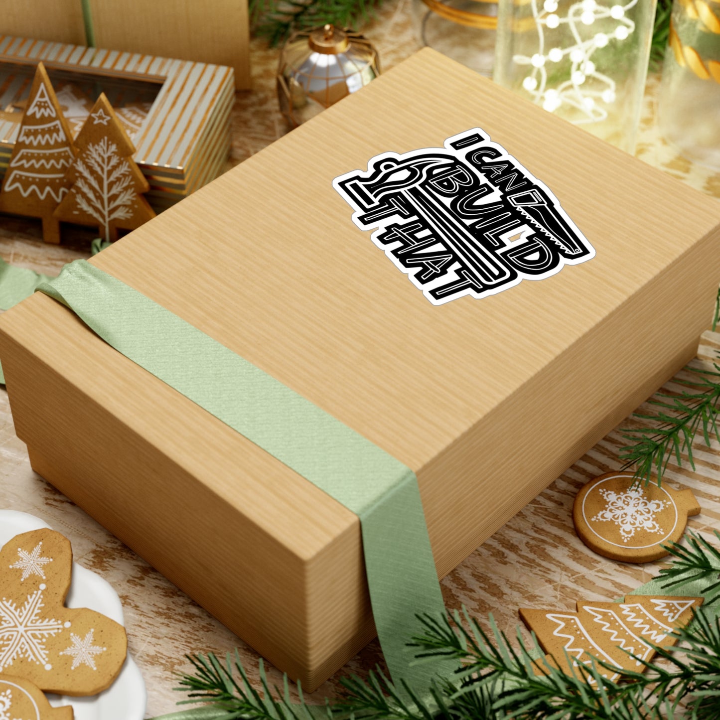 I Can Build That - Carpenter Sticker for Wall, Laptop, Window, Truck, Car Carpenter Gift Vinyl Hard hat Decal Sticker