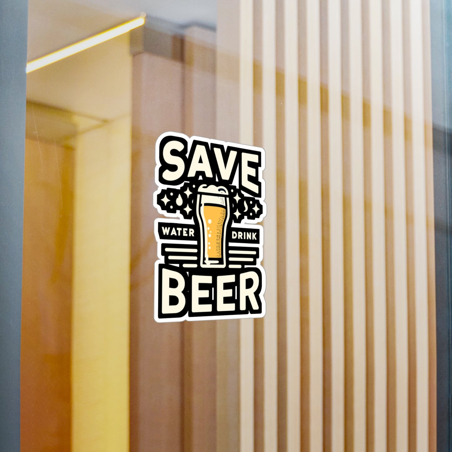 Save Water Drink Beer  - Craft-beer Sticker for Laptop Sticker. Water Bottle Sticker, Vinyl Virginia Decal - Craft-beer Gift