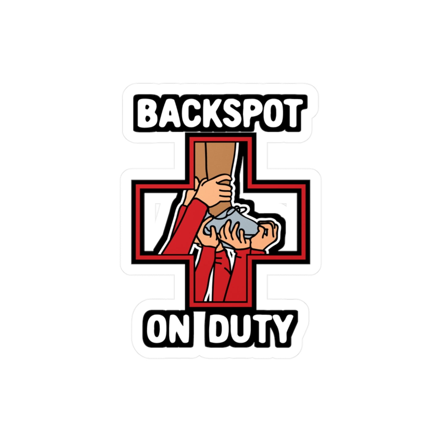 Backspot On Duty | Cheerleader Sticker | Stadium Decals | Dance Laptop Sticker | Cheerleader Gift | Stadium Gift