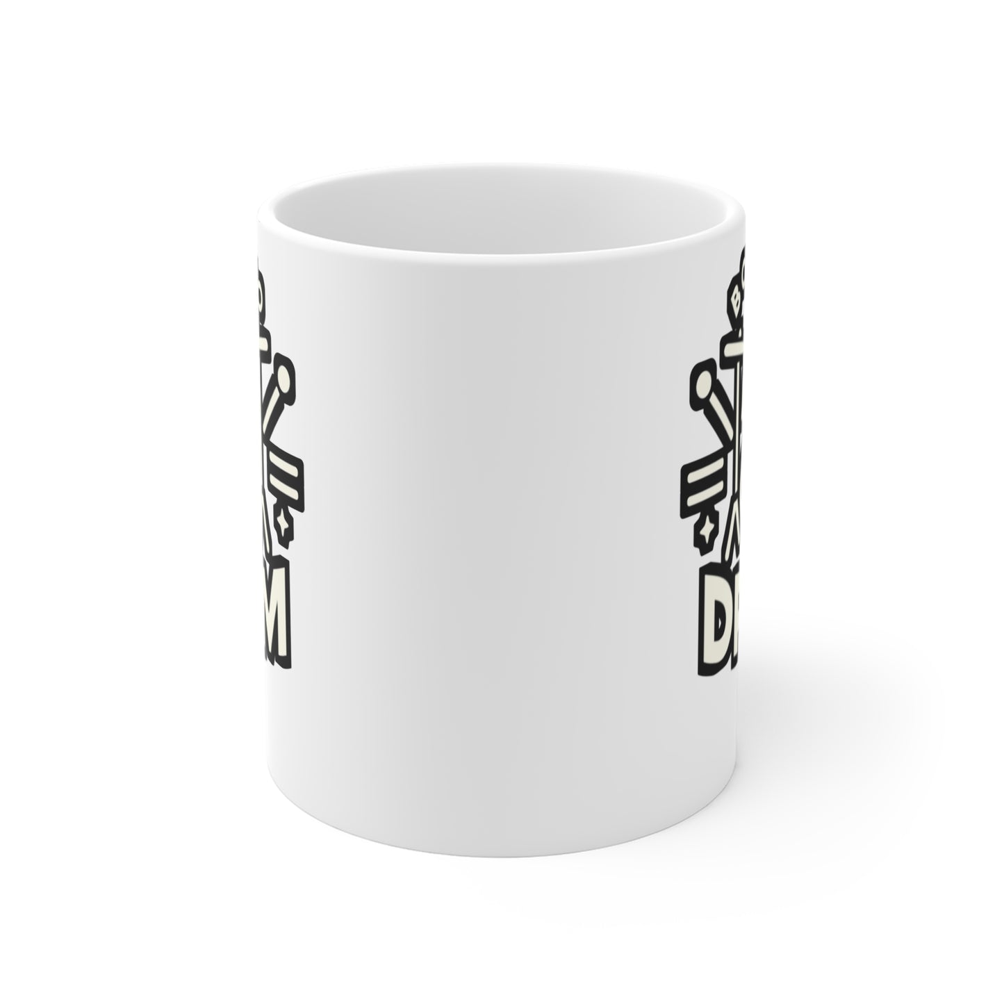 Born to drum - Audio-engineer Mug for Coffee 11oz. Audio-engineer Cup, White ceramic, Monitor Mug - Audio-engineer Gift