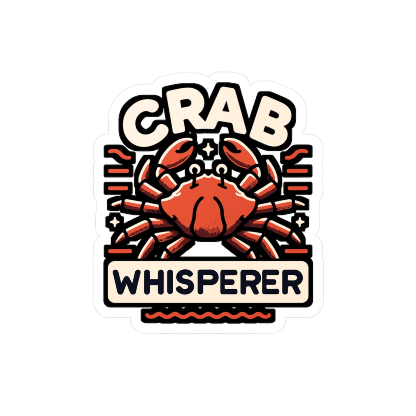 Crab Whisperer - Crab Sticker for Laptop Sticker. Water Bottle Sticker, Vinyl Crabbing Decal - Crab Gift