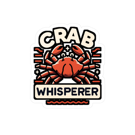 Crab Whisperer - Crab Sticker for Laptop Sticker. Water Bottle Sticker, Vinyl Crabbing Decal - Crab Gift