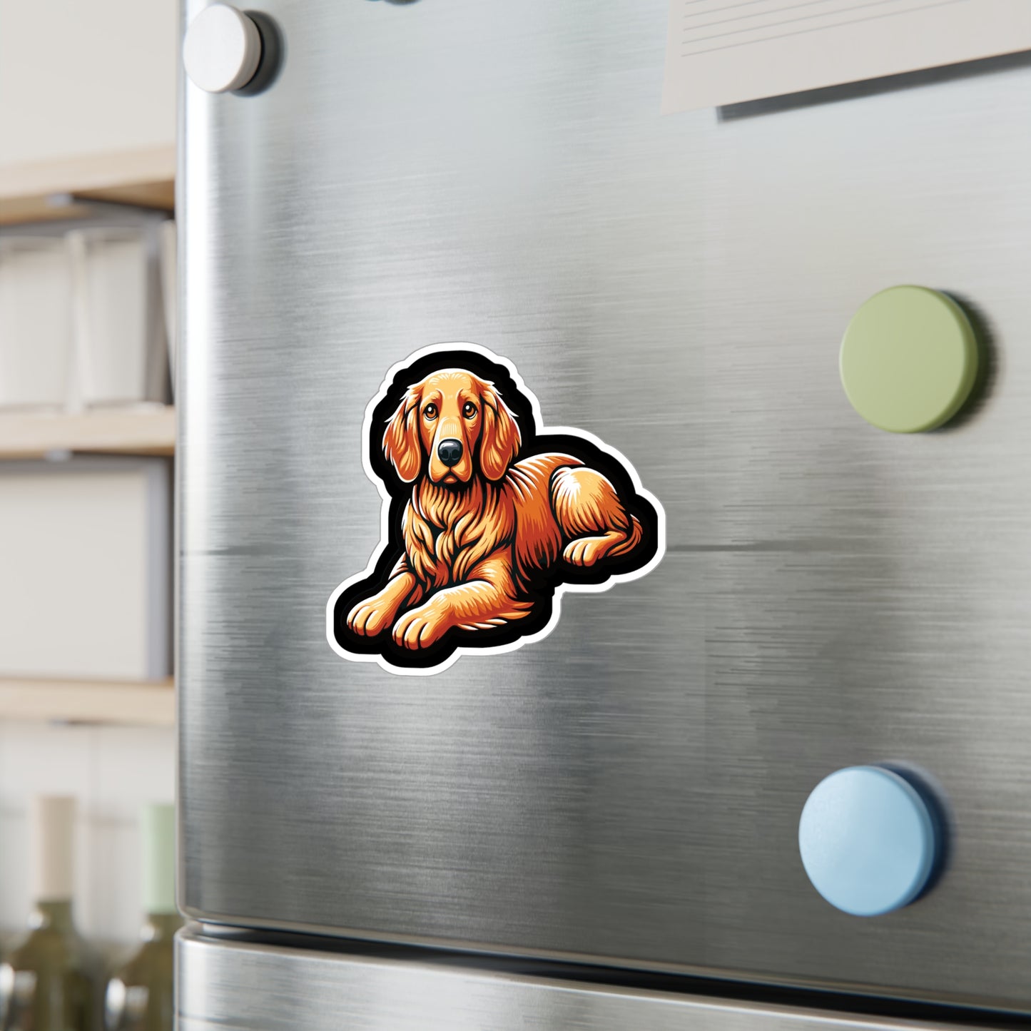 Golden Retriever - Golden Sticker for Car Window Laptop Sticker. Water Bottle Sticker, Vinyl Retriever Decal, Friendly Sticker - Golden Gift