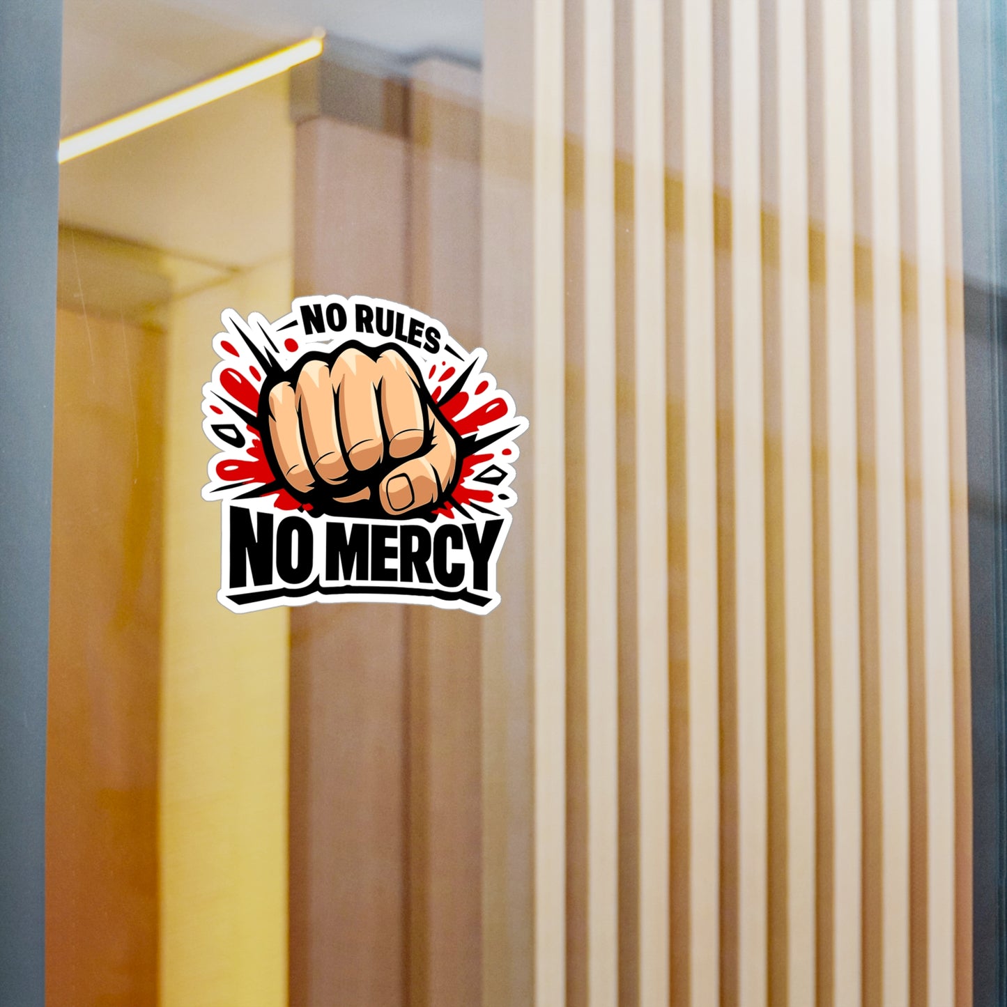 Krav Maga Sticker "No Rules No Mercy" Vinyl Waterproof Decals for Laptop Water Bottle Martial Arts Self Defense Fitness