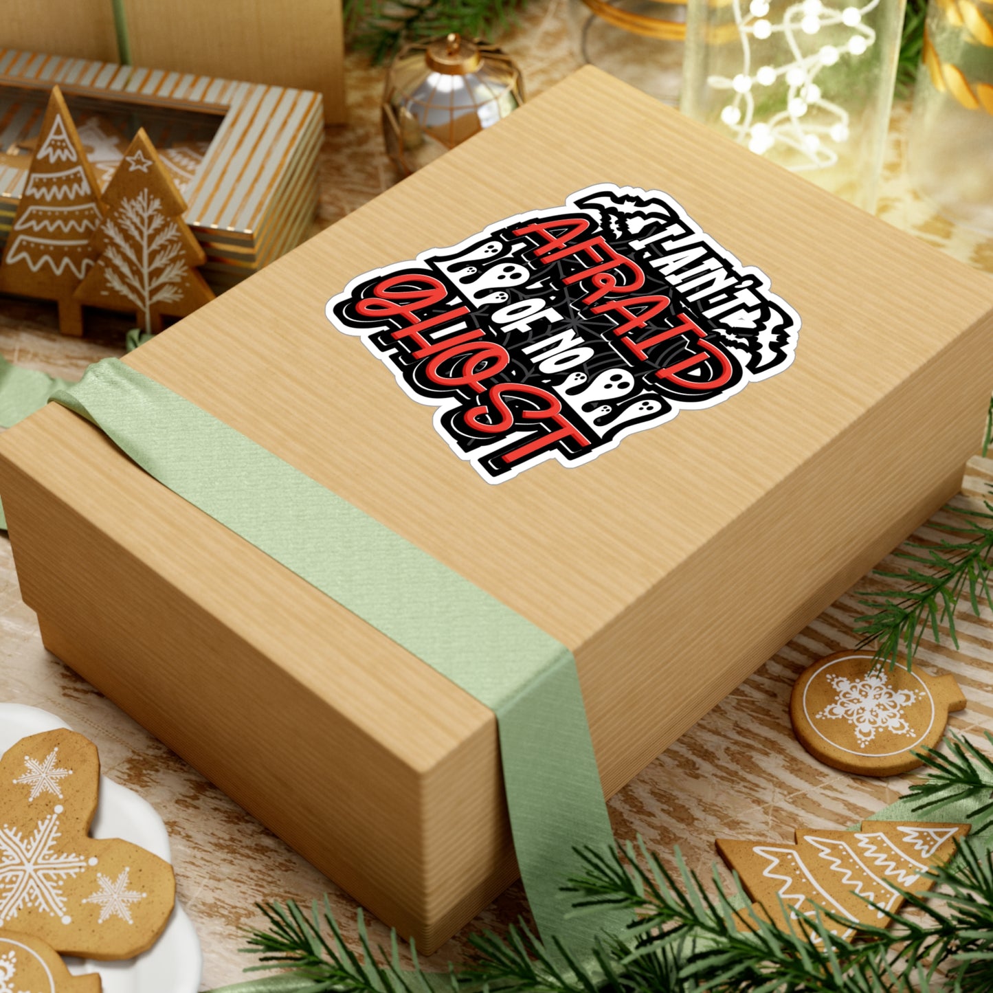 I Ain't Afraid Of No Ghost - Ghost-hunter Sticker for Laptop Sticker. Water Bottle Sticker, Vinyl Flashlight Decal - Ghost-hunter Gift