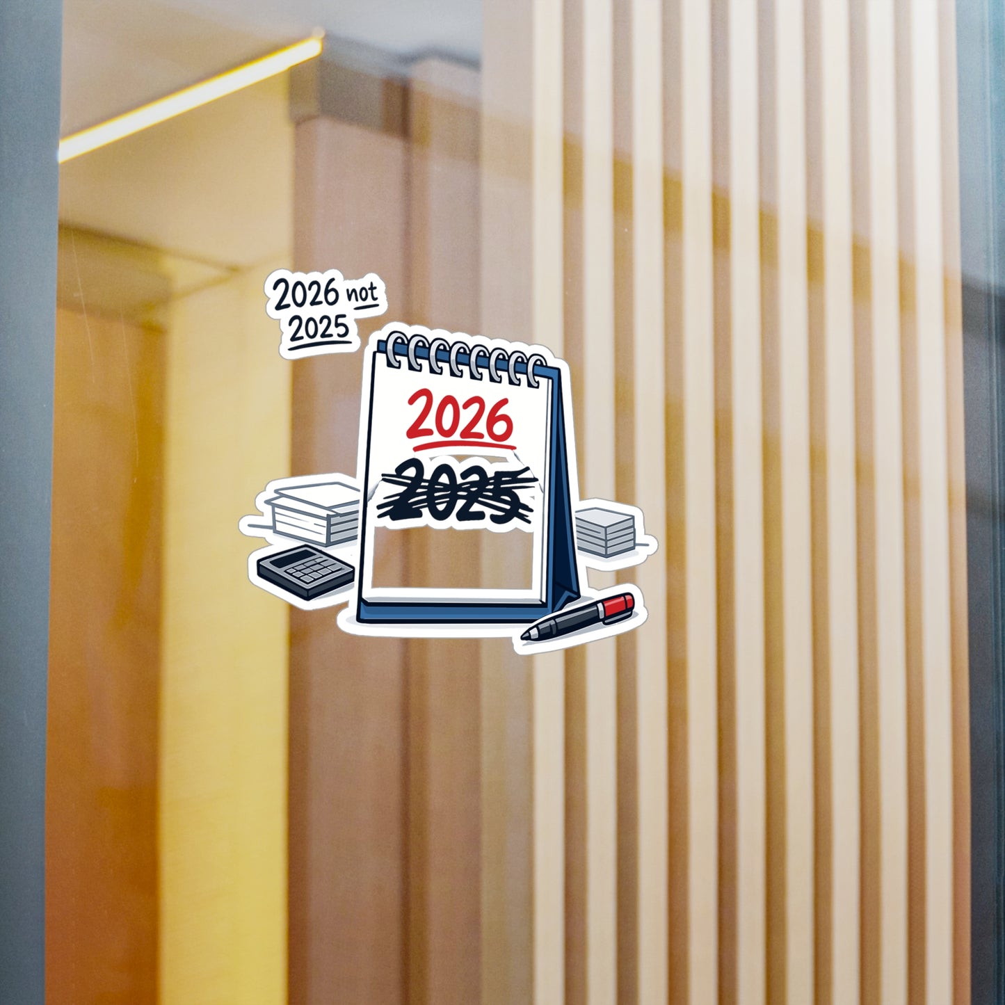 Accountant Sticker 2026 not 2025 Funny Balance Spreadsheet Amortization Vinyl Decals Waterproof Laptop Water Bottle