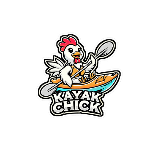 Kayak Chick – Vinyl Kayaking Decal for Car Window, Laptop & Water Bottle | Kayak Gift, Canoe Sticker