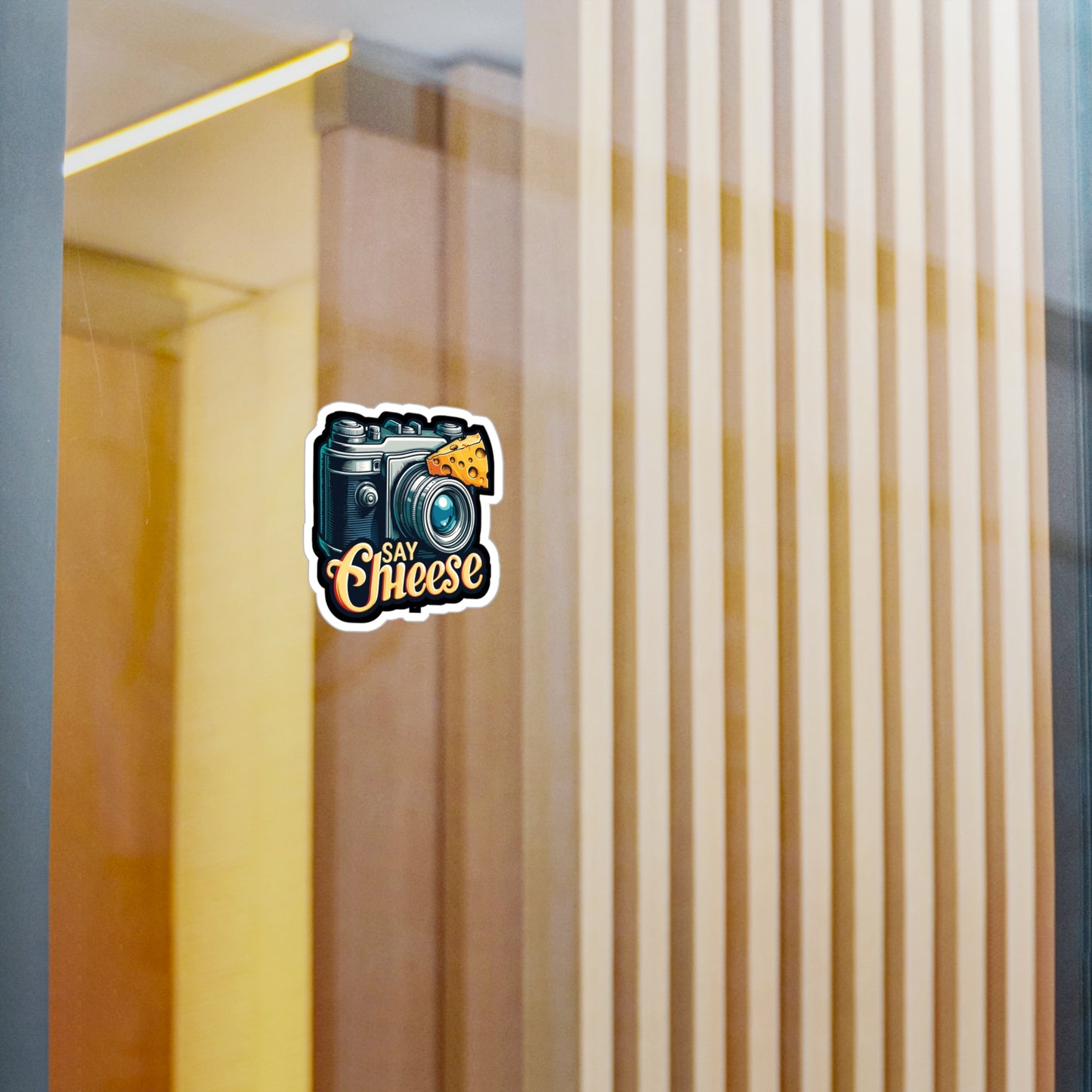 Say Cheese - Camera Sticker for Car Window Laptop Sticker. Water Bottle Sticker, Vinyl Cheese Decal, Photography Sticker - Camera Gift