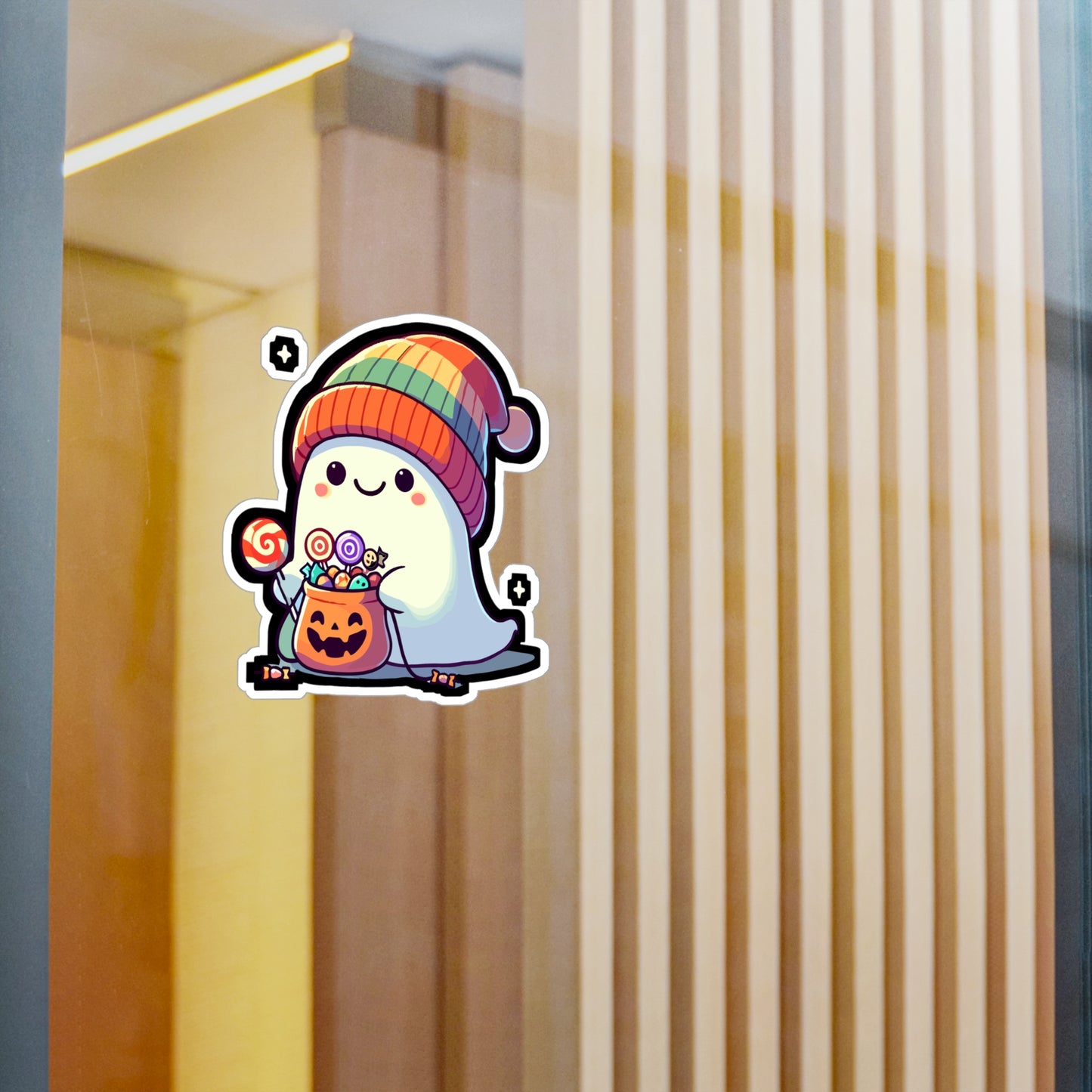 Halloween Costume Ghost Sweets - Halloween Sticker for Laptop Sticker. Water Bottle Sticker, Vinyl Ghost Decal - Halloween Gift