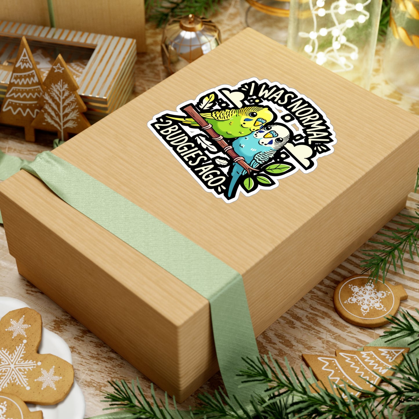 I Was Normal 2 Budgies Ago - Budgies Sticker for Laptop Sticker. Water Bottle Sticker, Vinyl Parakeets Decal - Budgies Gift