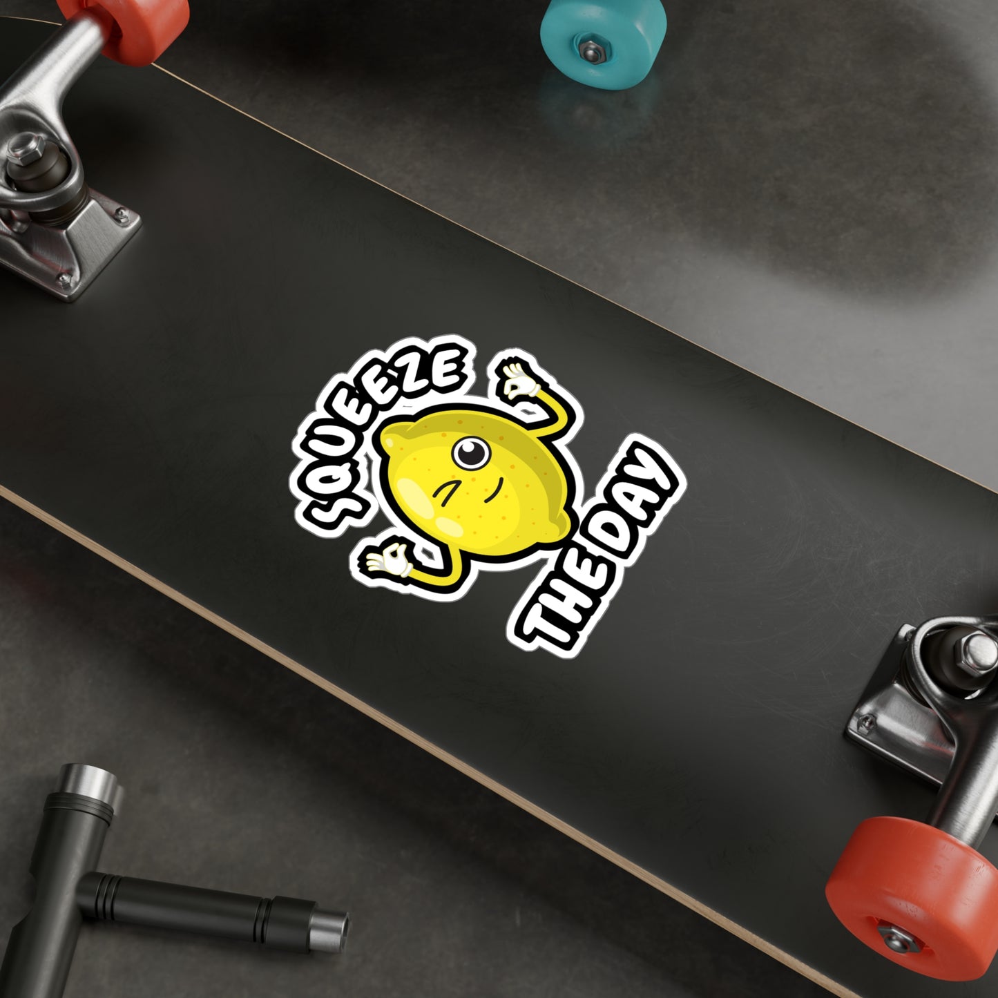Squeeze The Day | Lemonade Sticker | Lemon Decals | Squeazy Laptop Sticker | Lemonade Gift | Lemon Gift
