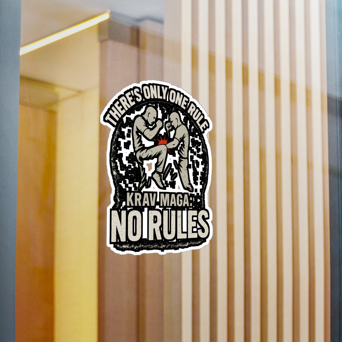 Krav Maga Sticker – "There’s Only One Rule in Krav Maga: There Are No Rules" Decals for Laptop, Water Bottle, Martial Arts Self Defense Vinyl, Waterproof