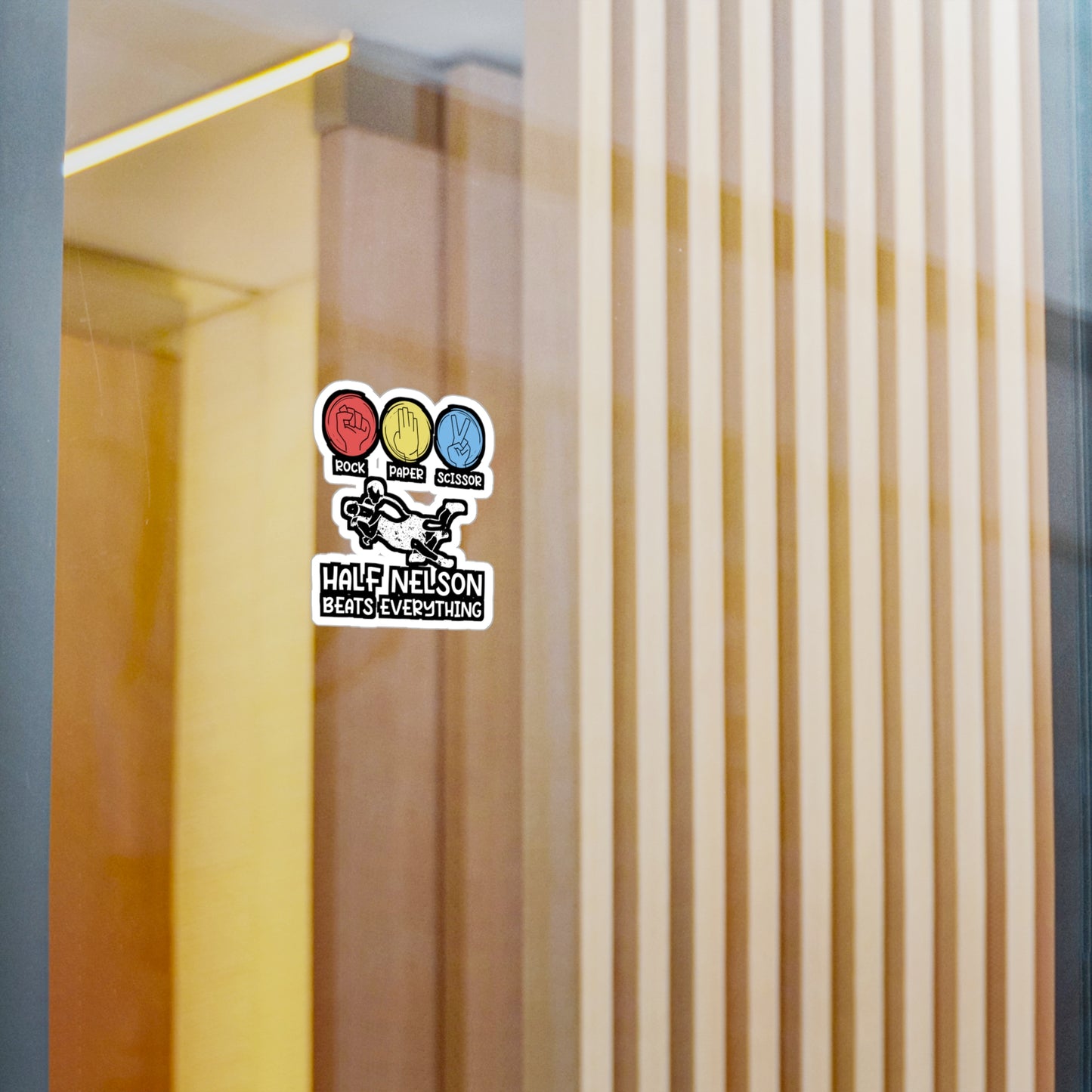 Rock Paper Scissor - Wrestle Sticker for Wall, Laptop, Window, Truck, Car Wrestle Gift Vinyl Wrestling Decal Sticker