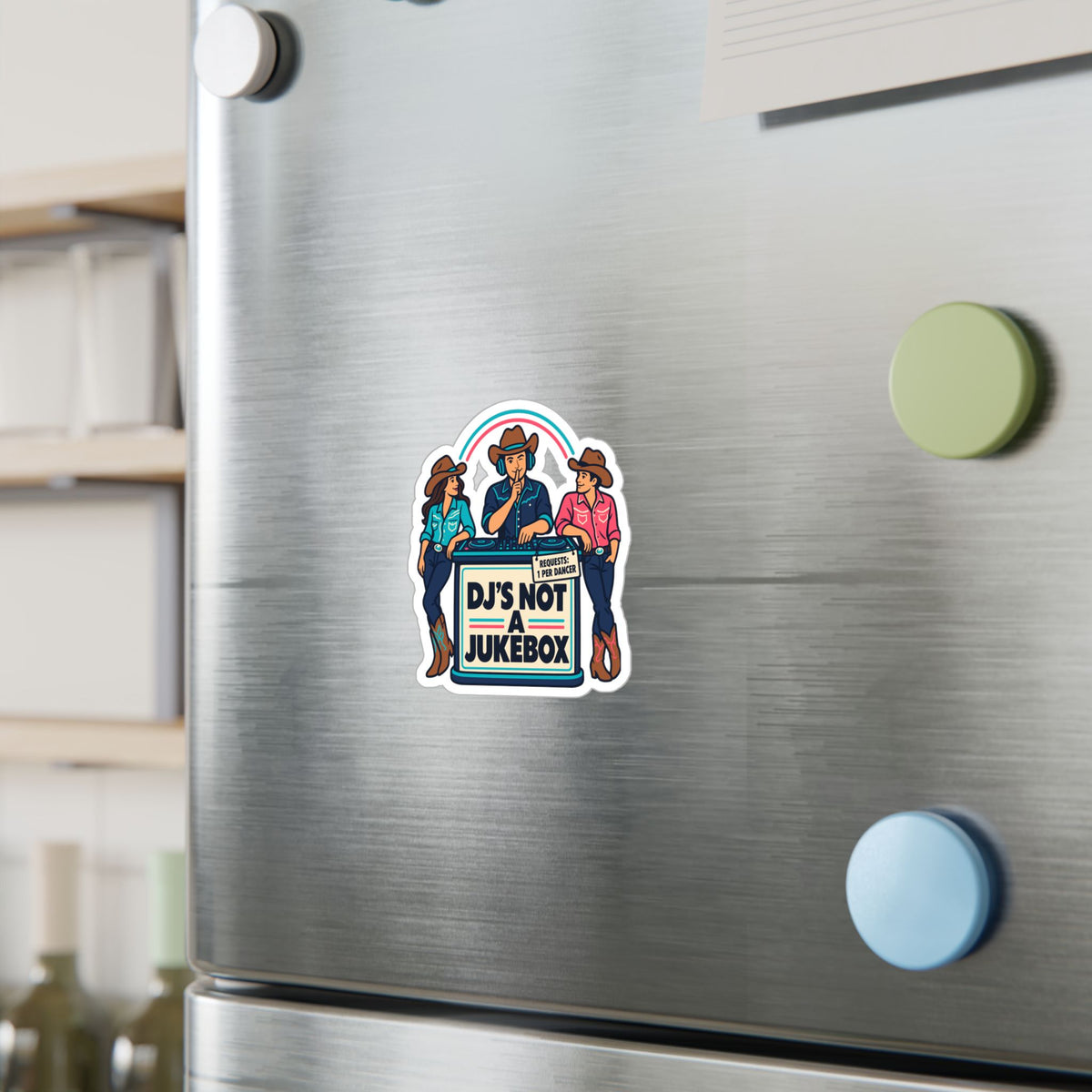 Line Dance Sticker – DJ’s Not a Jukebox, Western Decals for Country Dancers, Laptops and Water Bottles