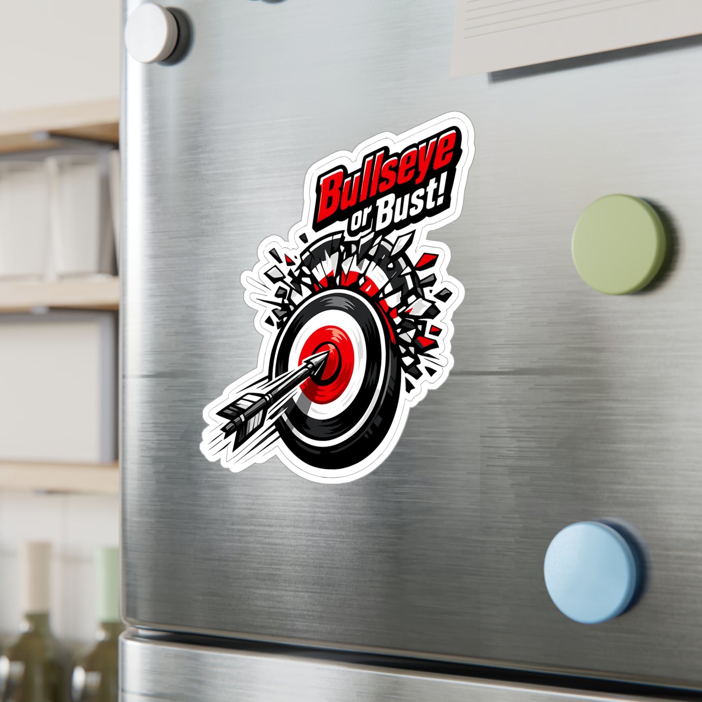 Archery Sticker Bullseye or Bust Archer Hunting Shoot Vinyl Waterproof decals for Laptop Water Bottle